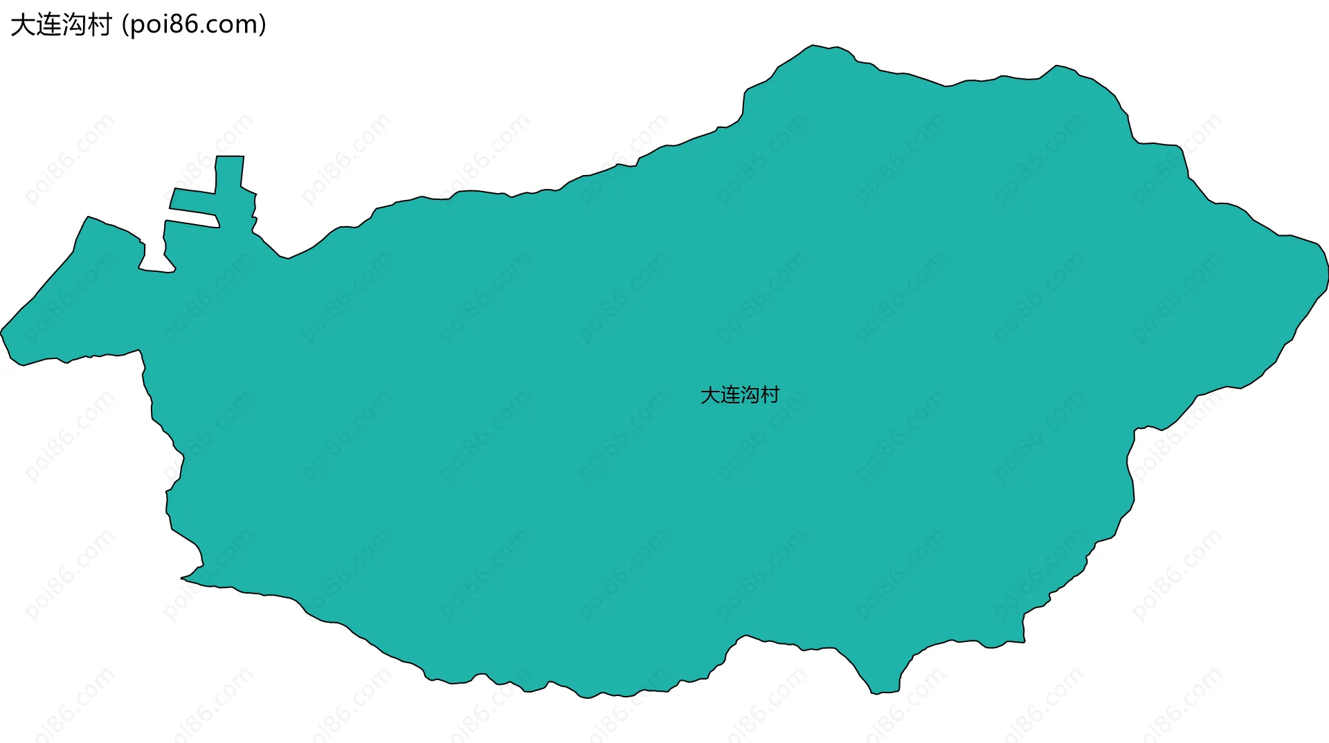 大连沟村边界地图