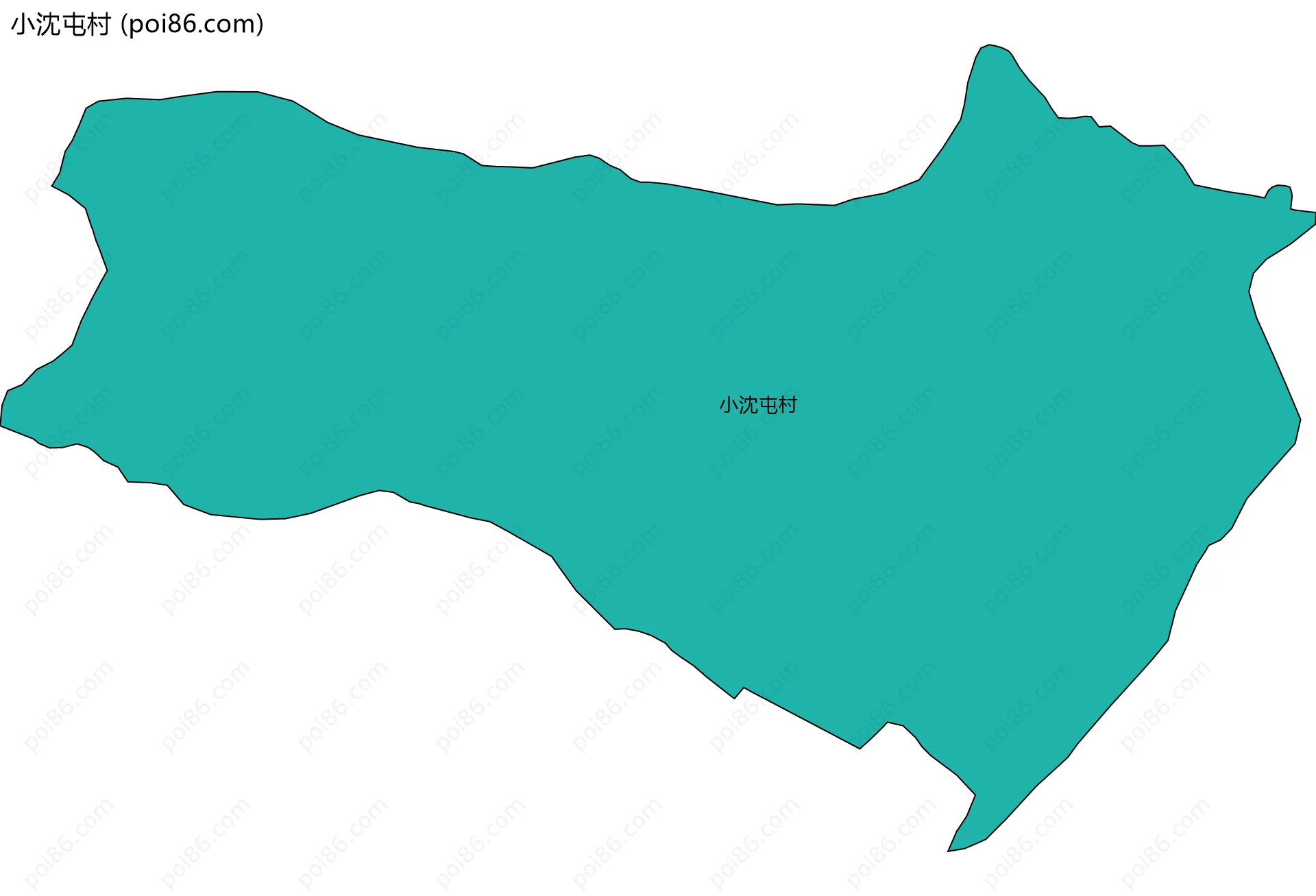 小沈屯村边界地图