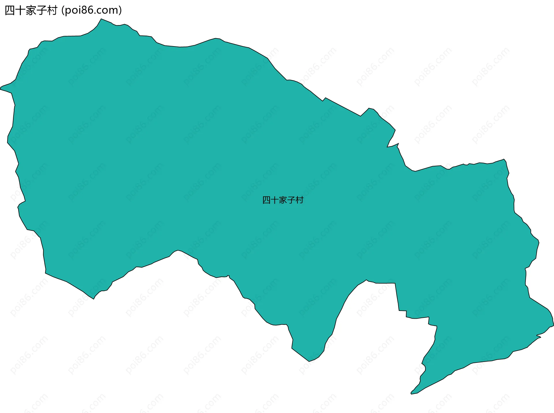 四十家子村边界地图