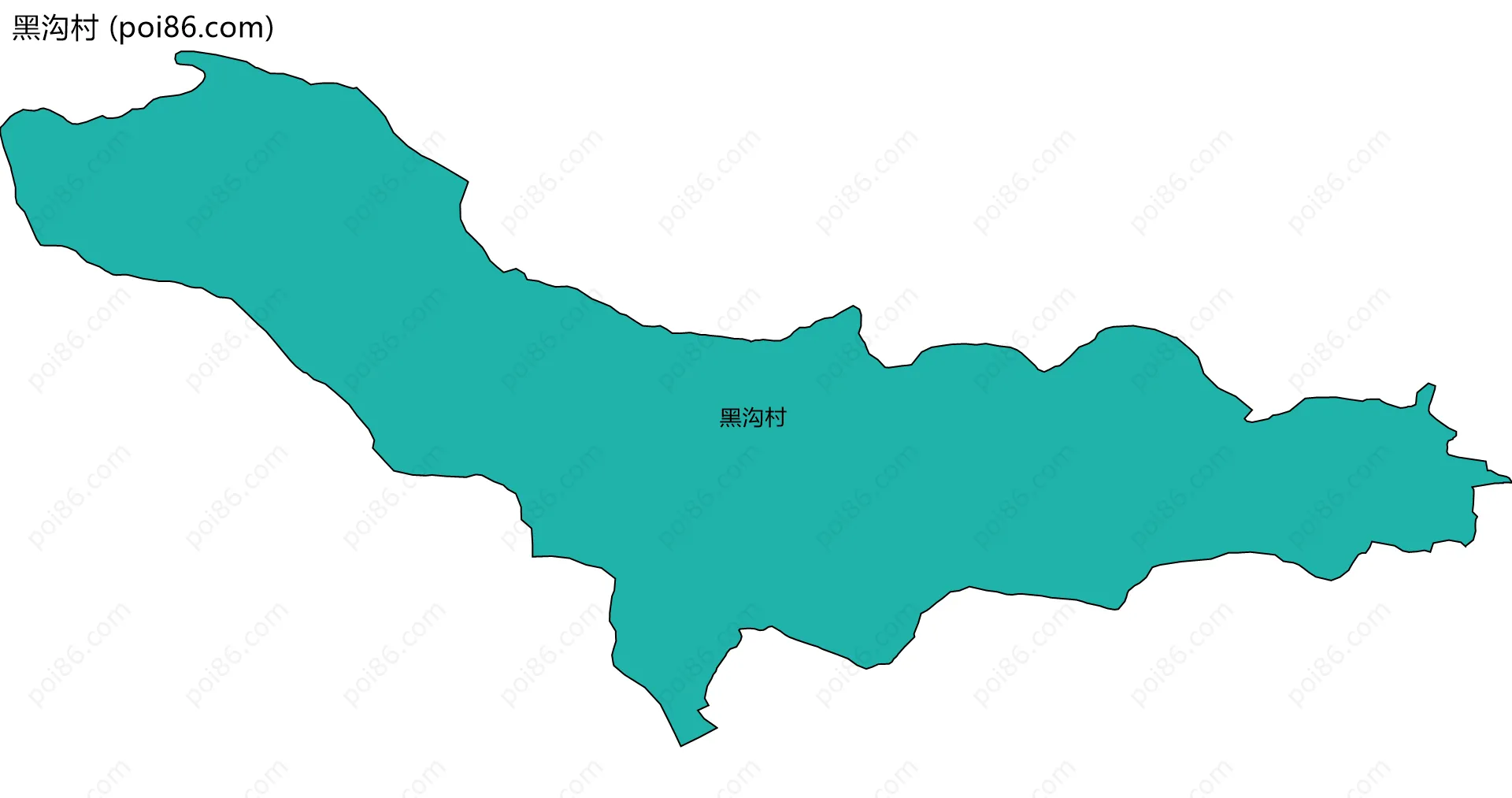 黑沟村边界地图