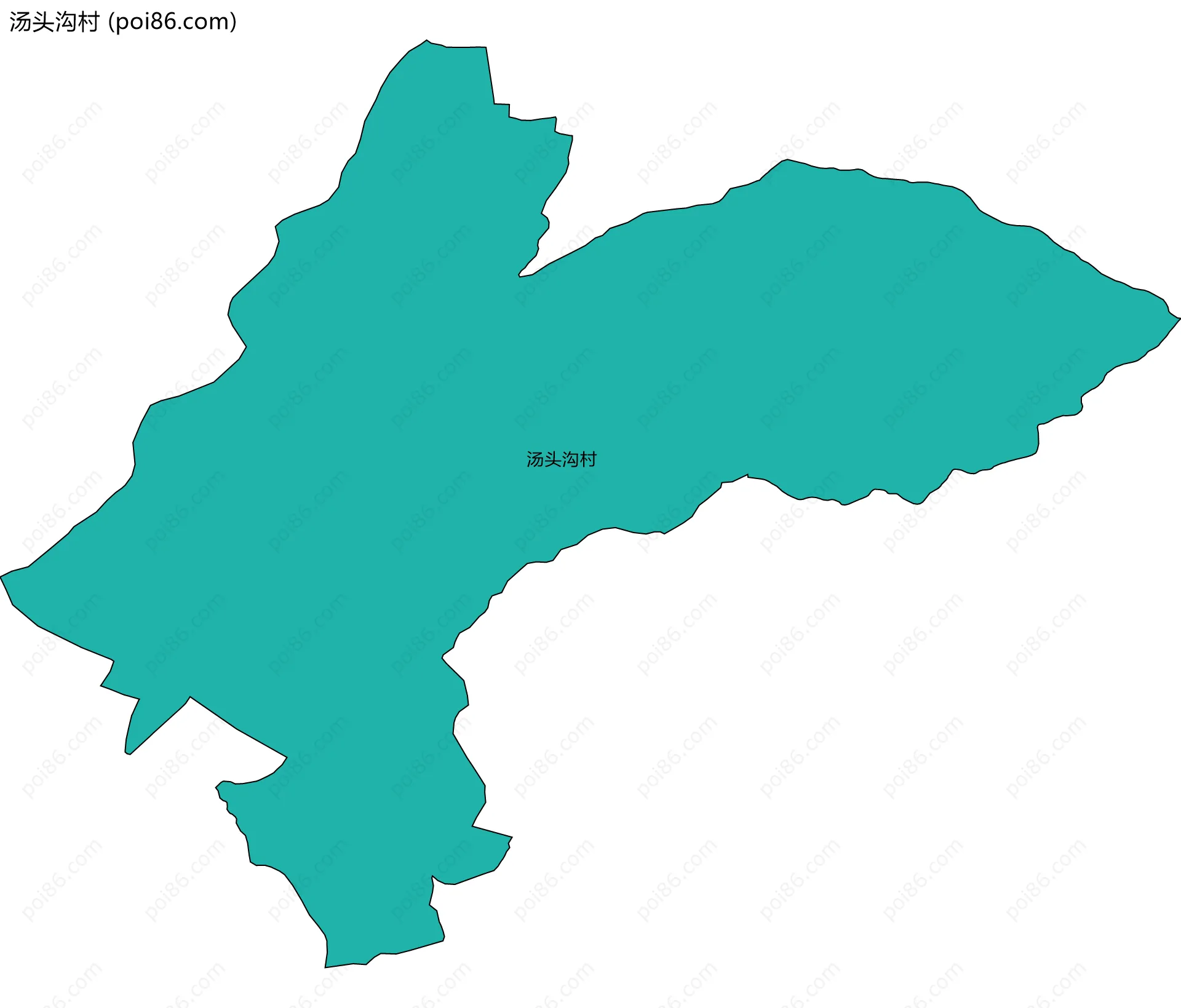 汤头沟村边界地图