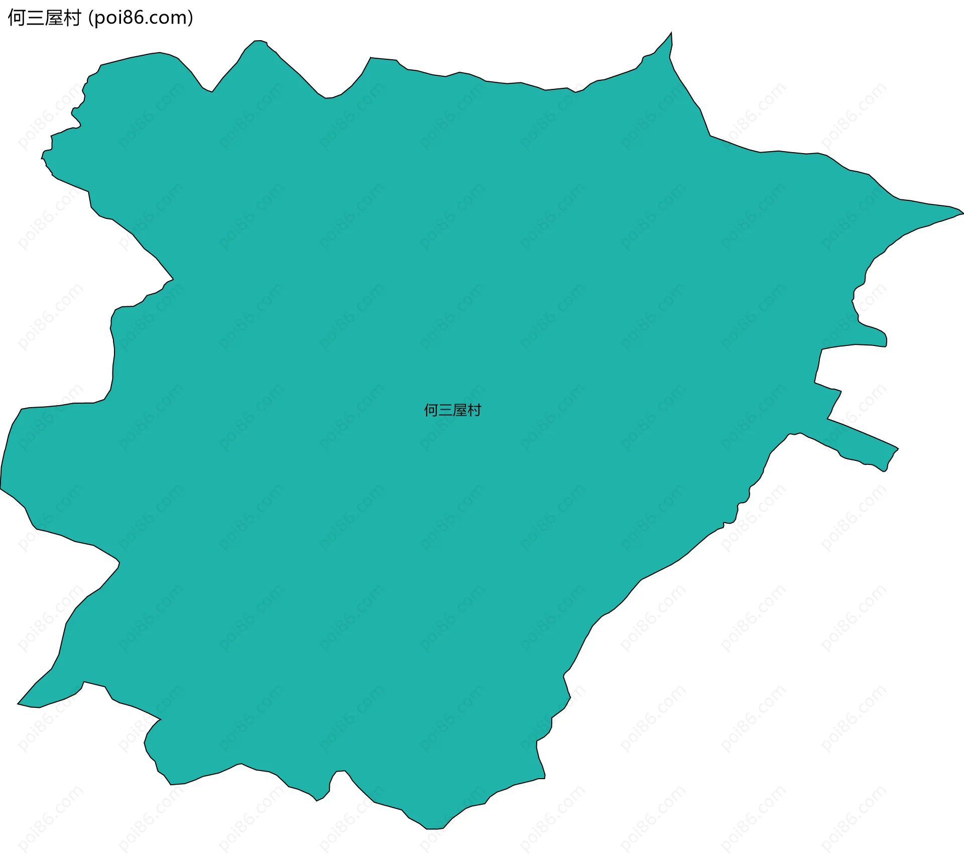 何三屋村边界地图