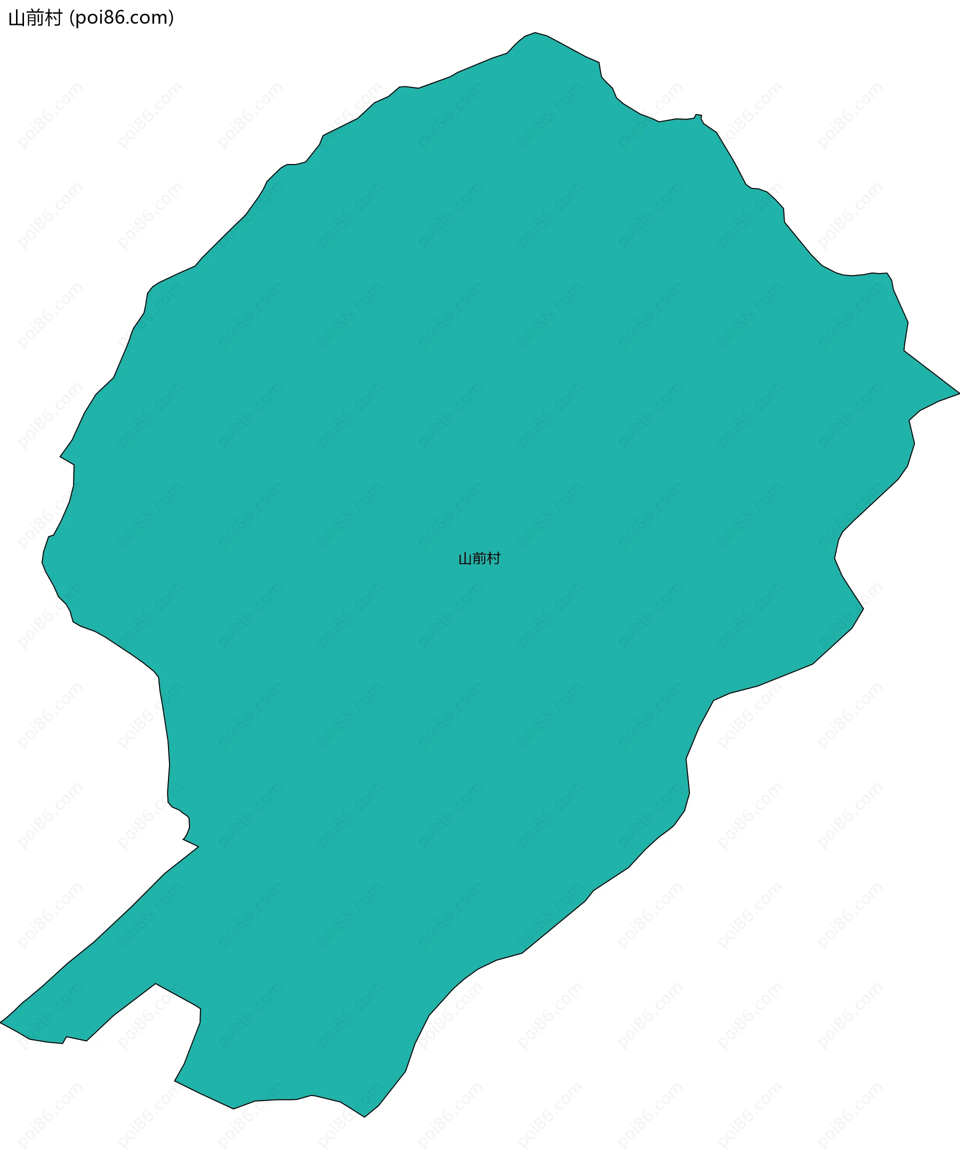 山前村边界地图