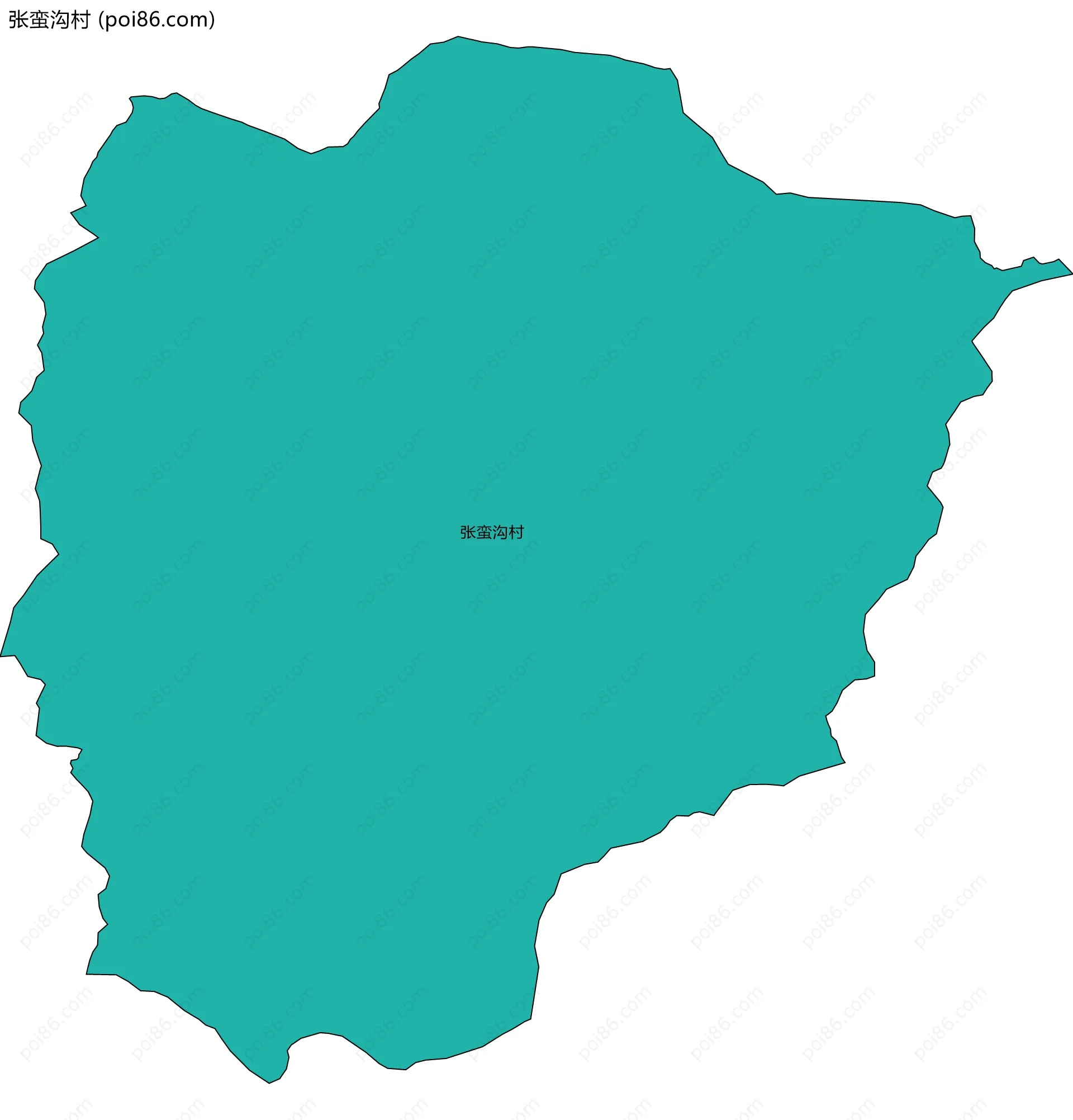 张蛮沟村边界地图