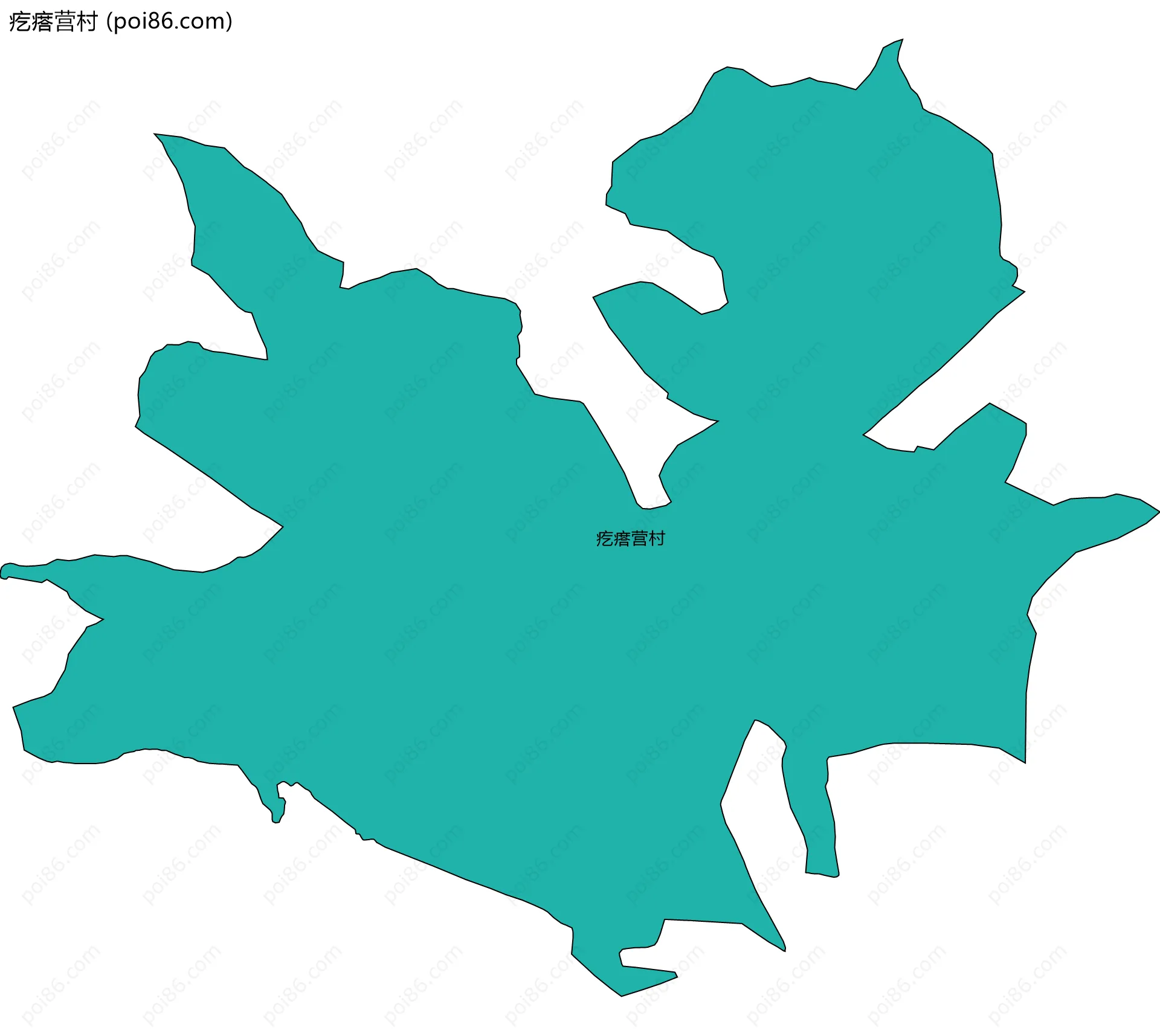 疙瘩营村边界地图