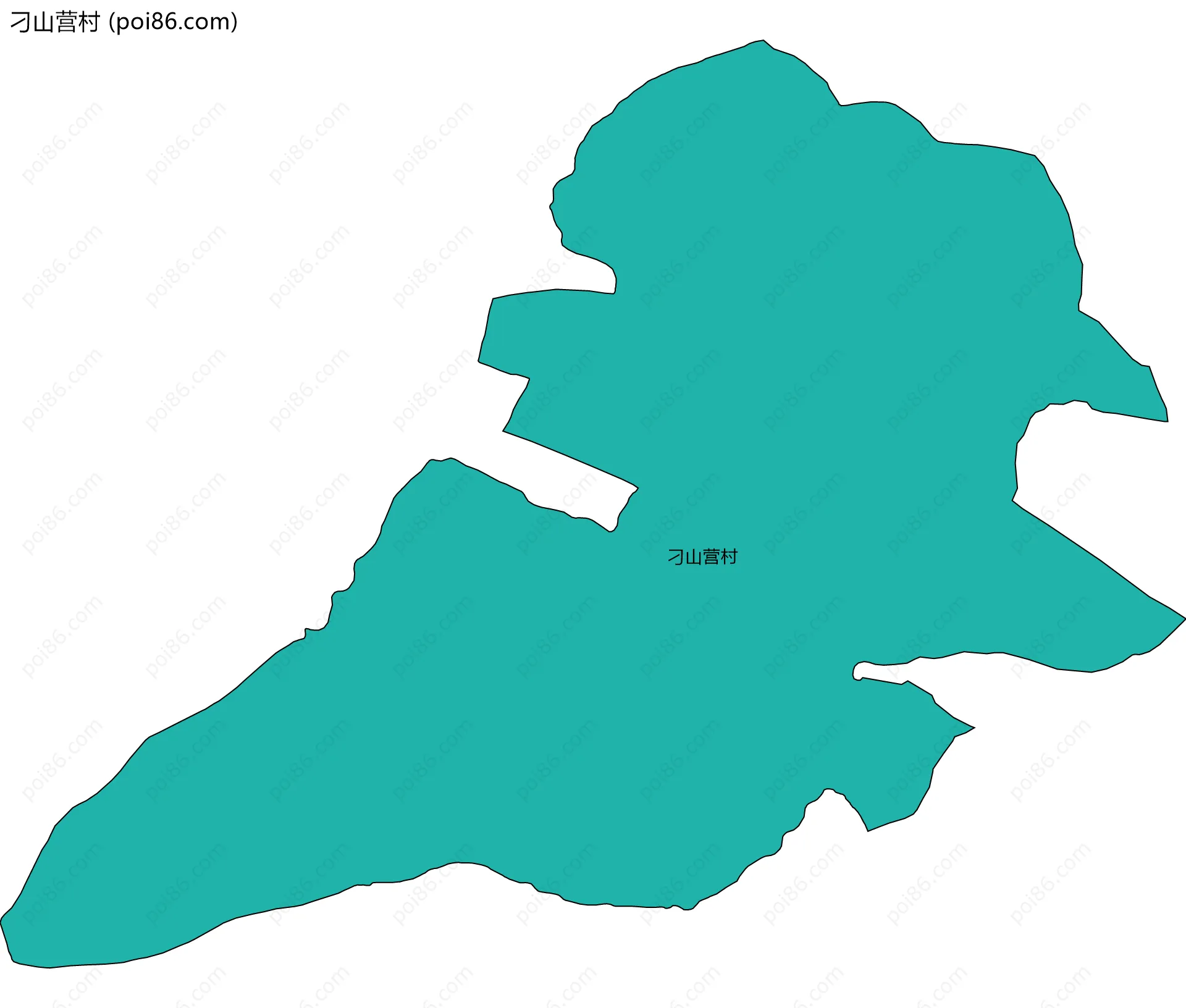 刁山营村边界地图