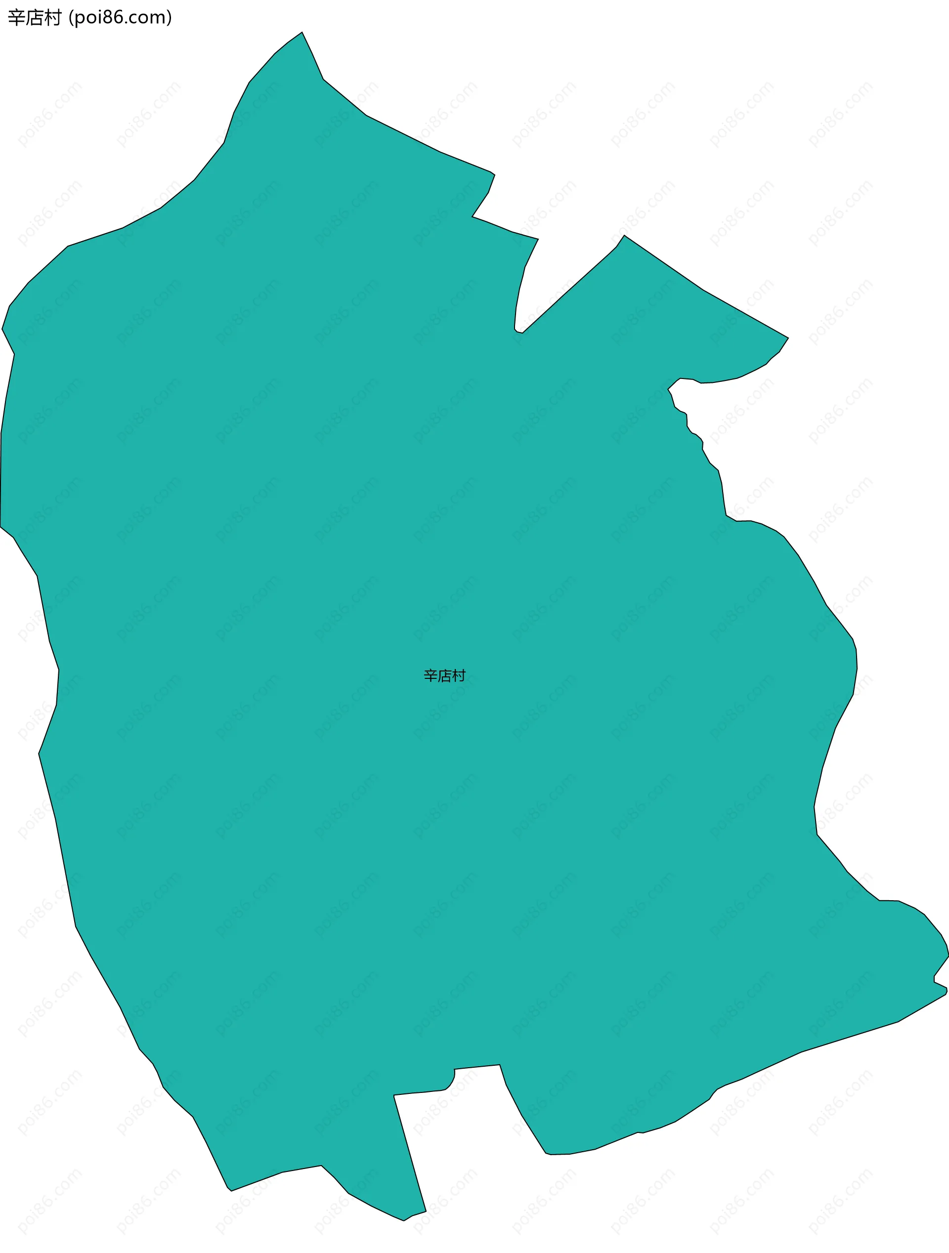 辛店村边界地图