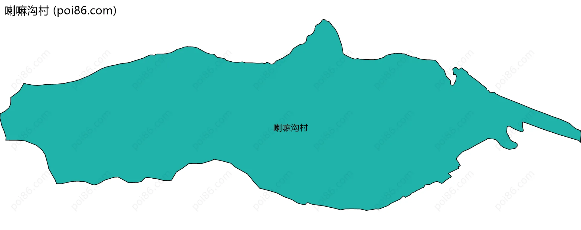 喇嘛沟村边界地图