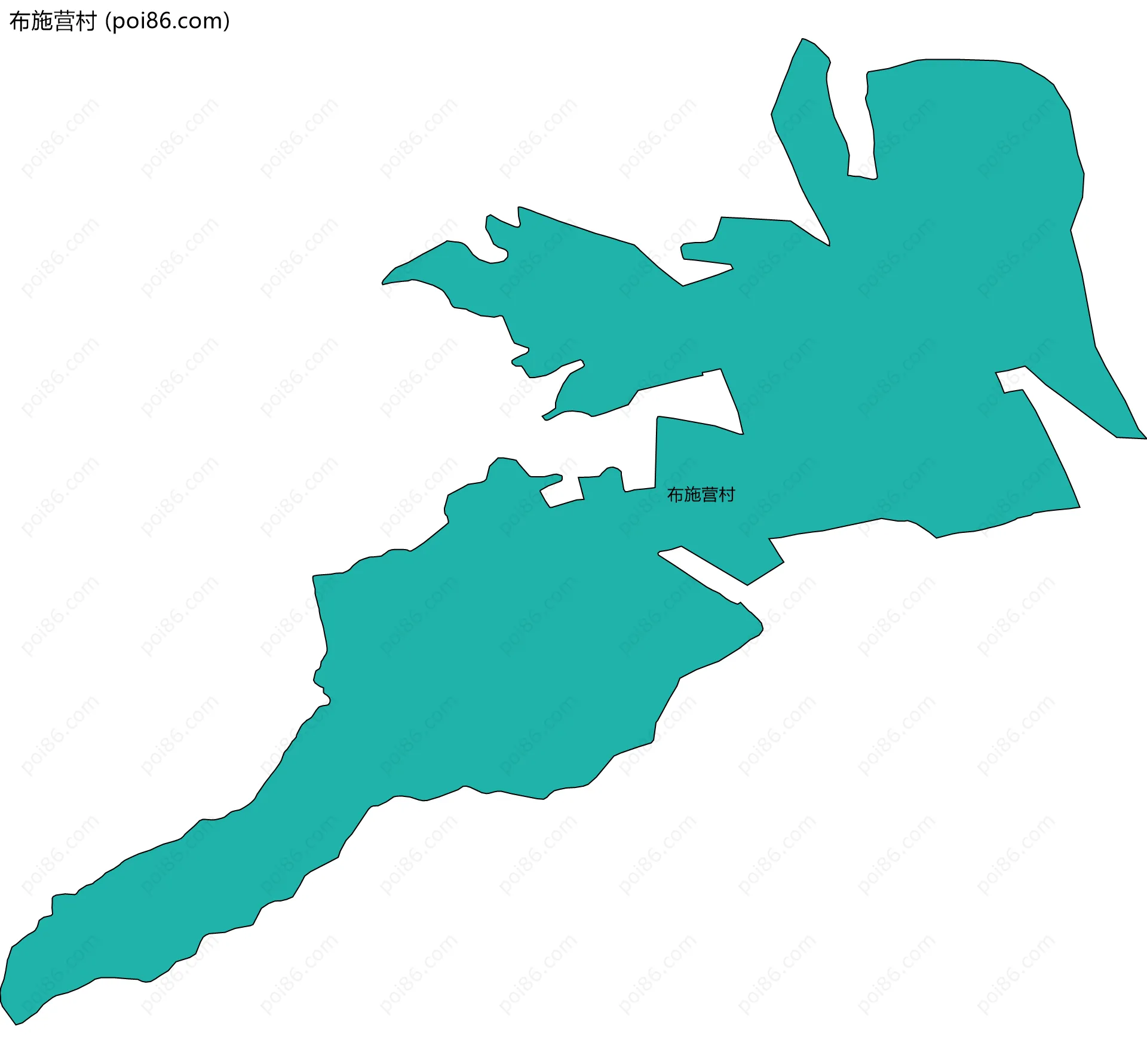 布施营村边界地图