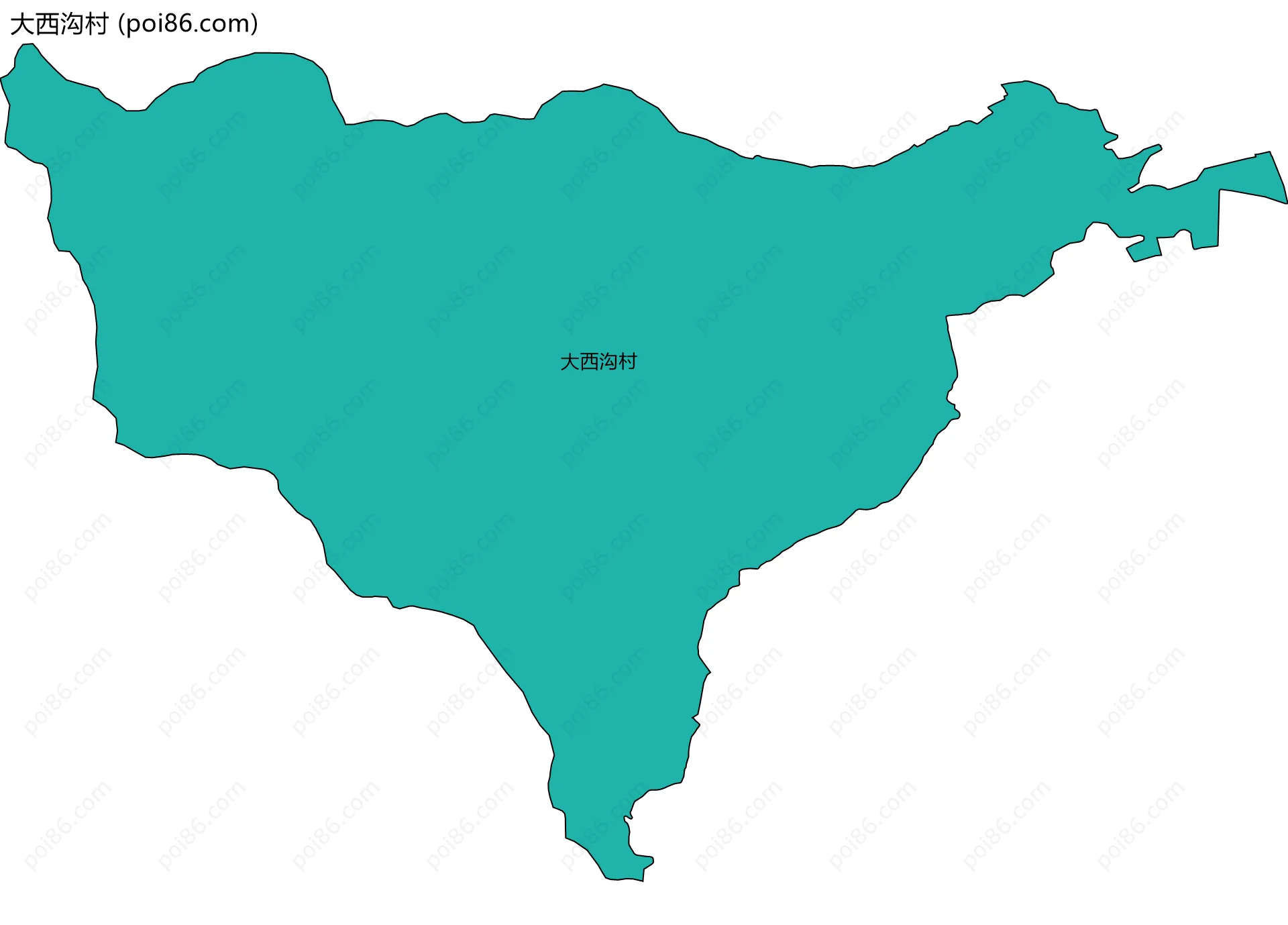 大西沟村边界地图
