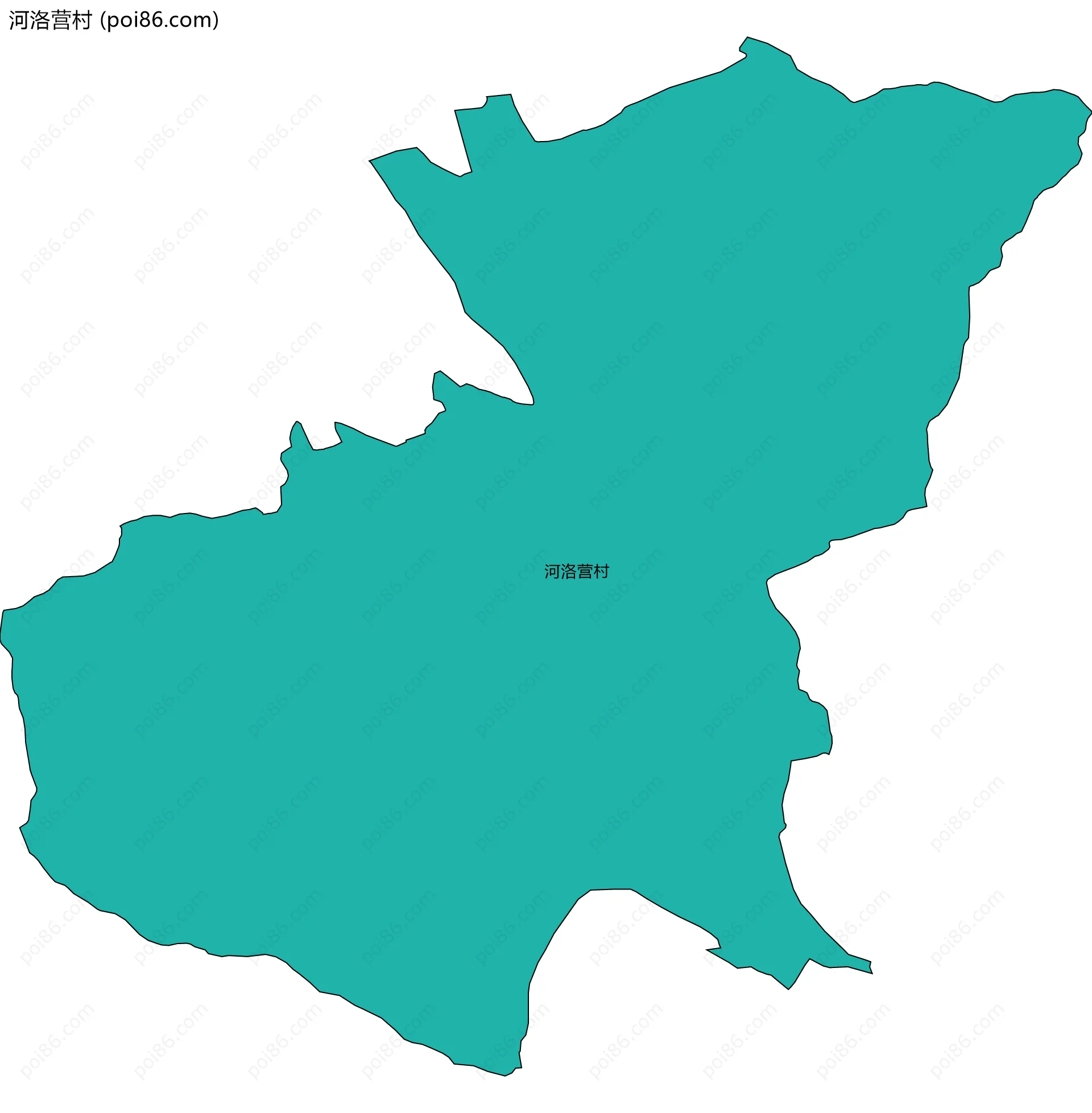 河洛营村边界地图