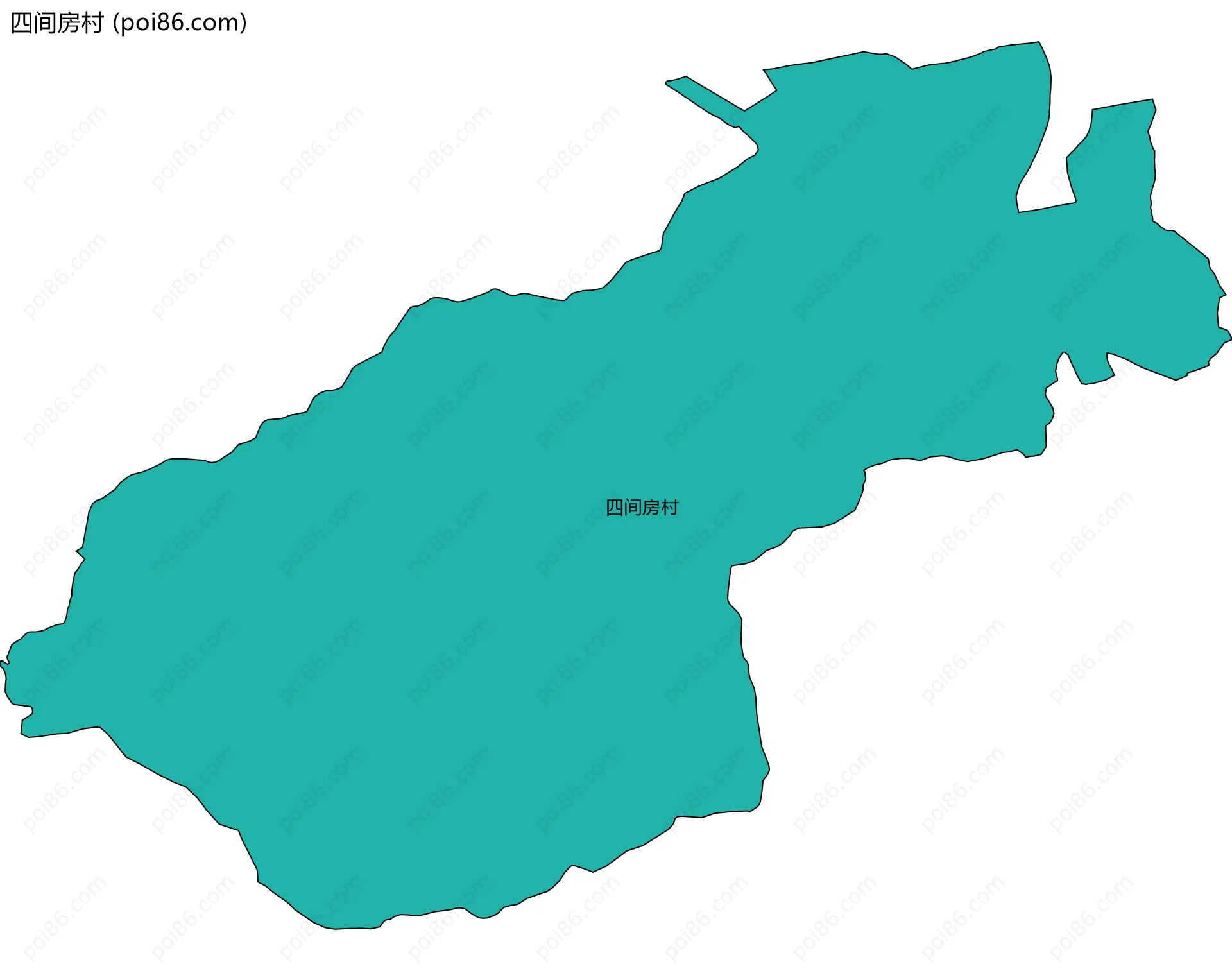 四间房村边界地图