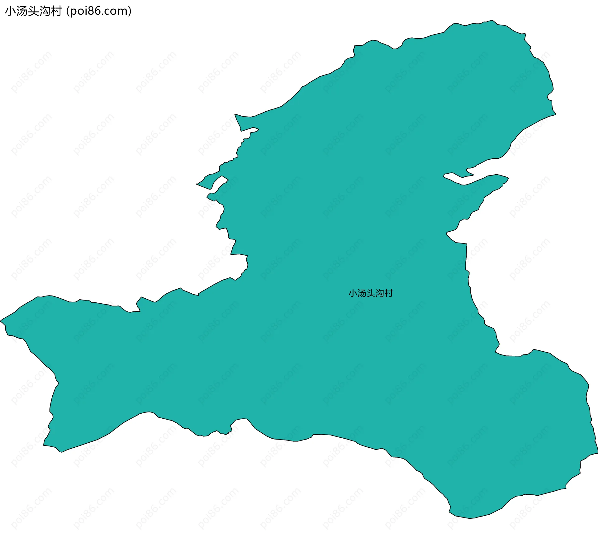 小汤头沟村边界地图