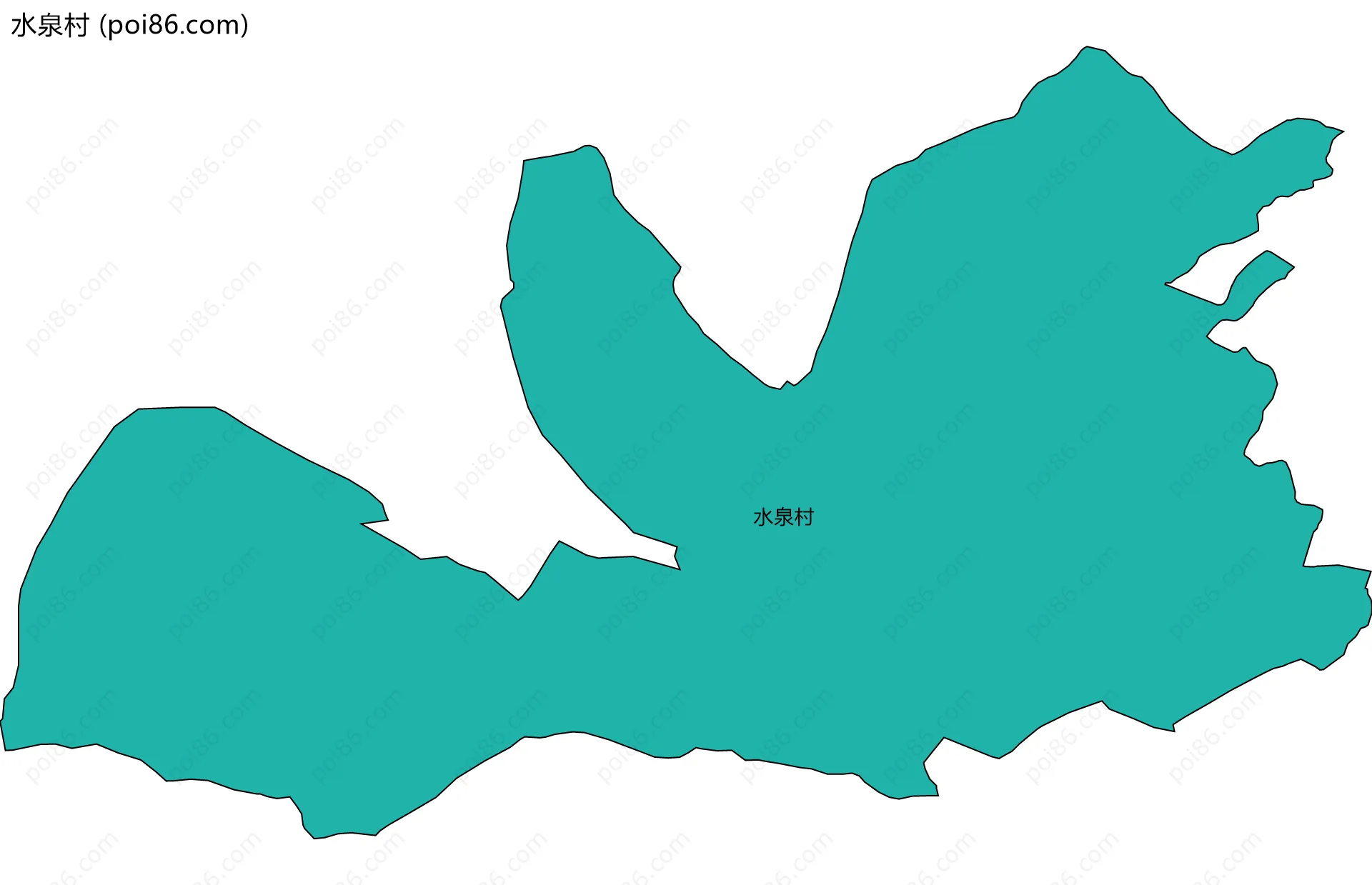 水泉村边界地图