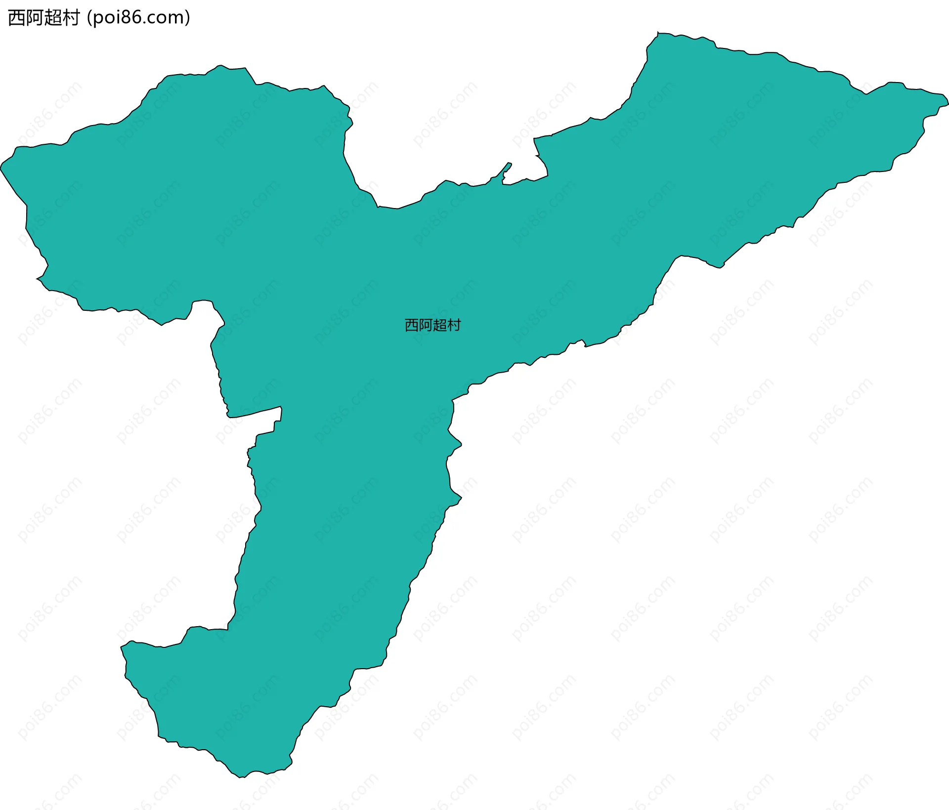 西阿超村边界地图