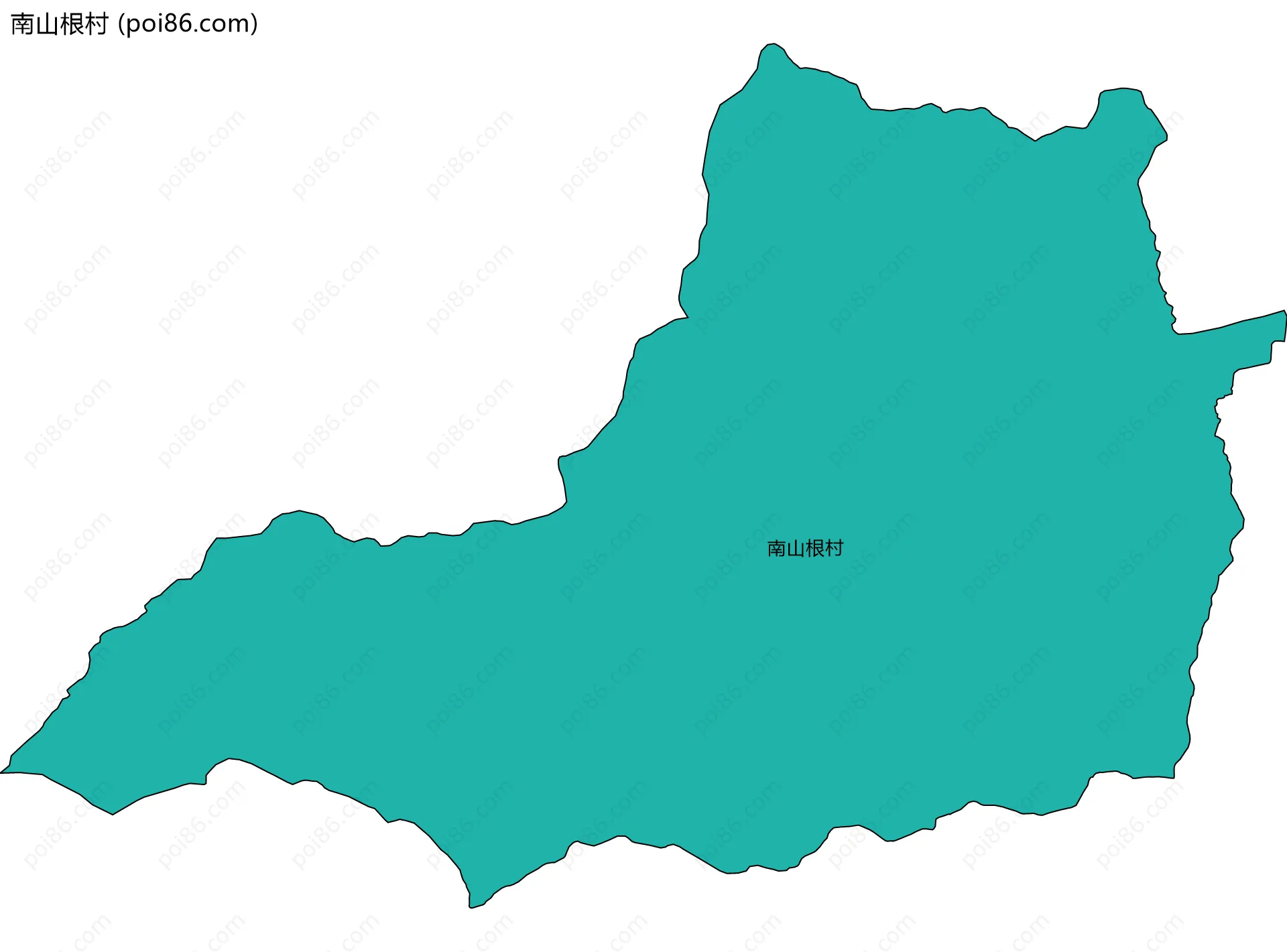 南山根村边界地图