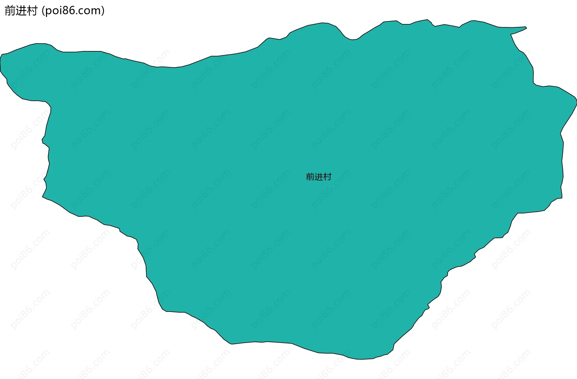 前进村边界地图