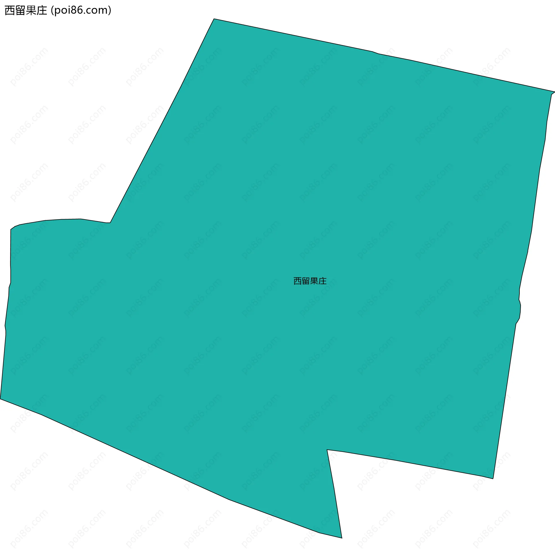 西留果庄边界地图