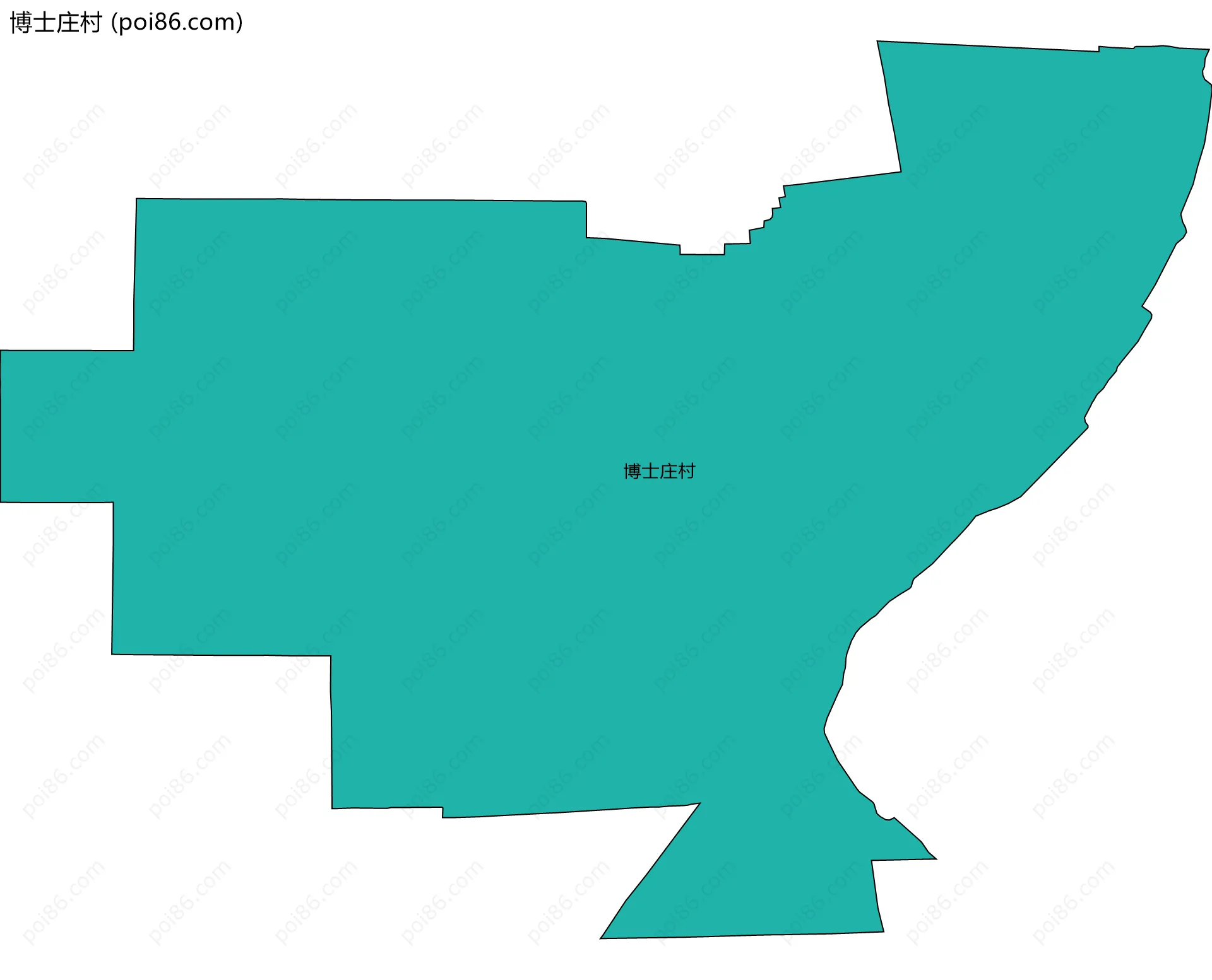 博士庄村边界地图