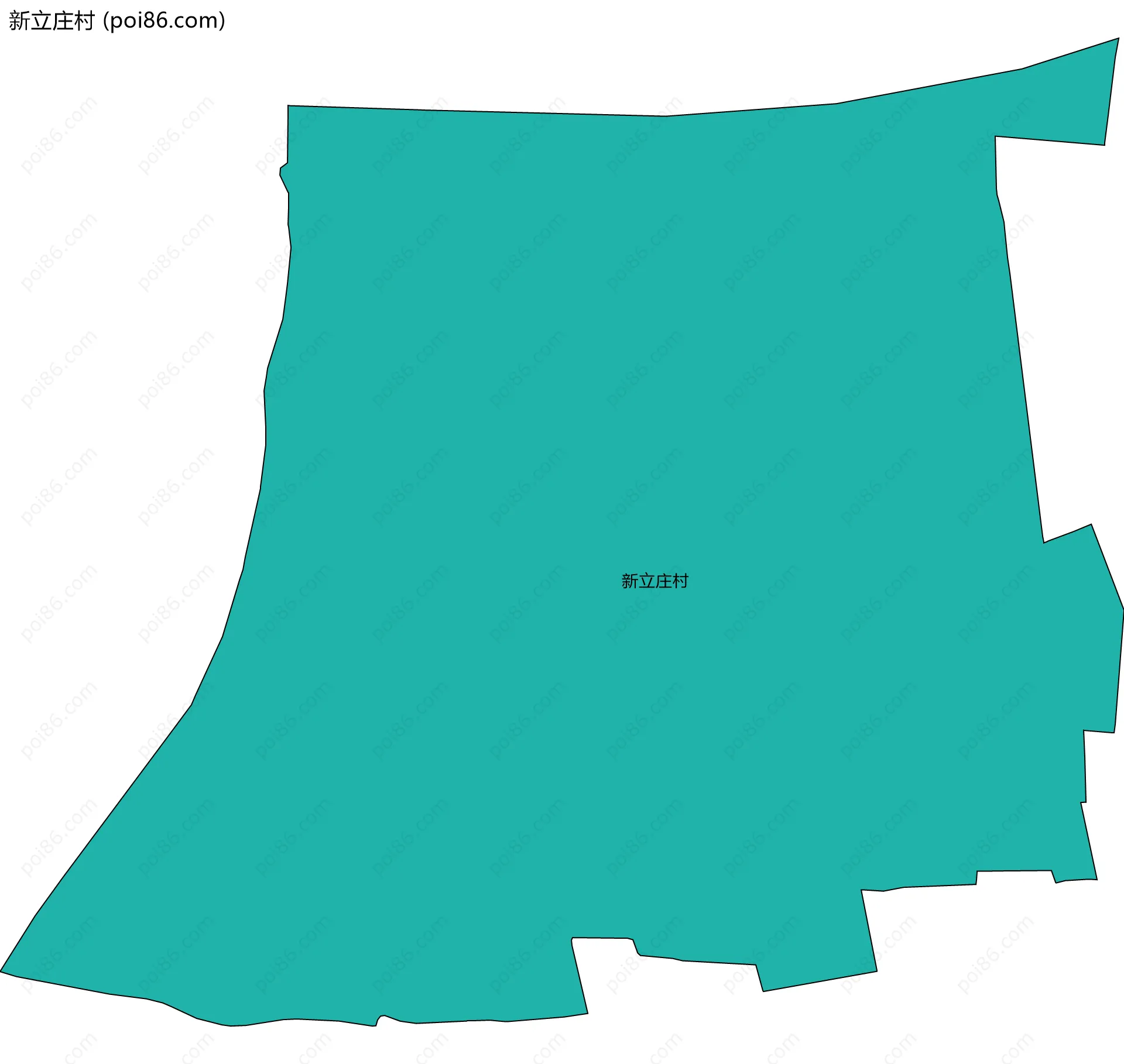 新立庄村边界地图