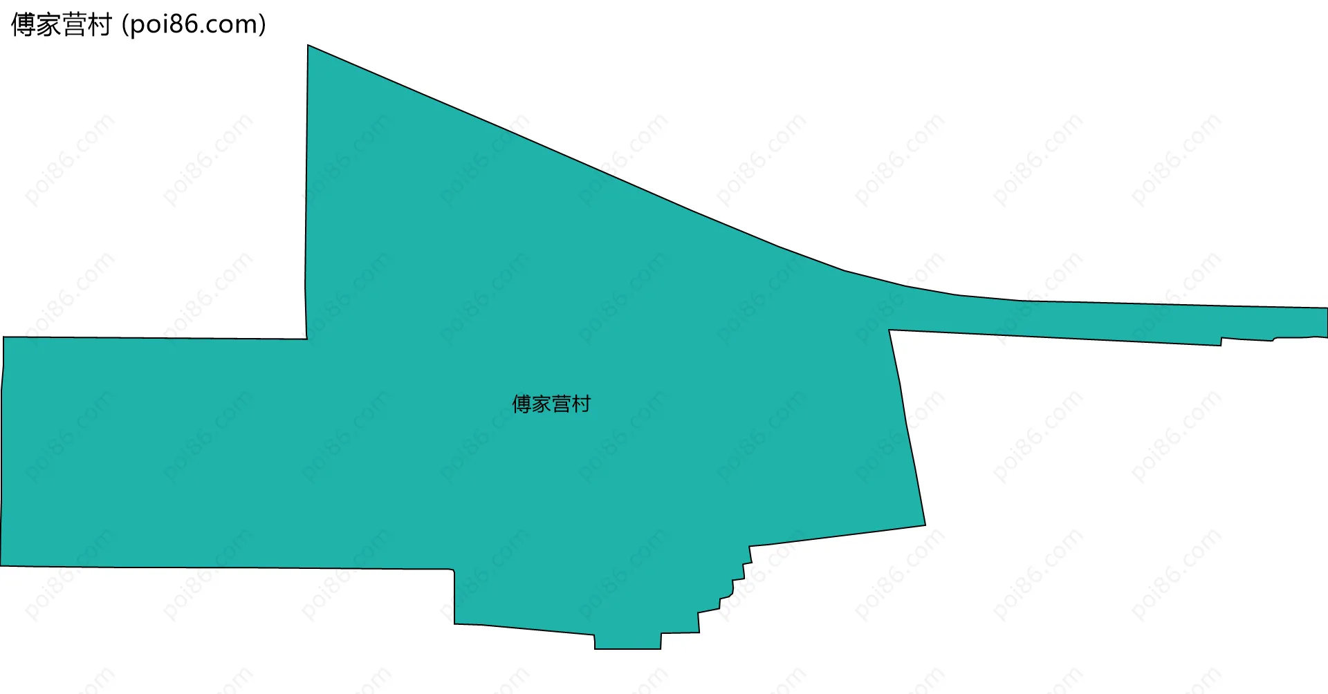 傅家营村边界地图