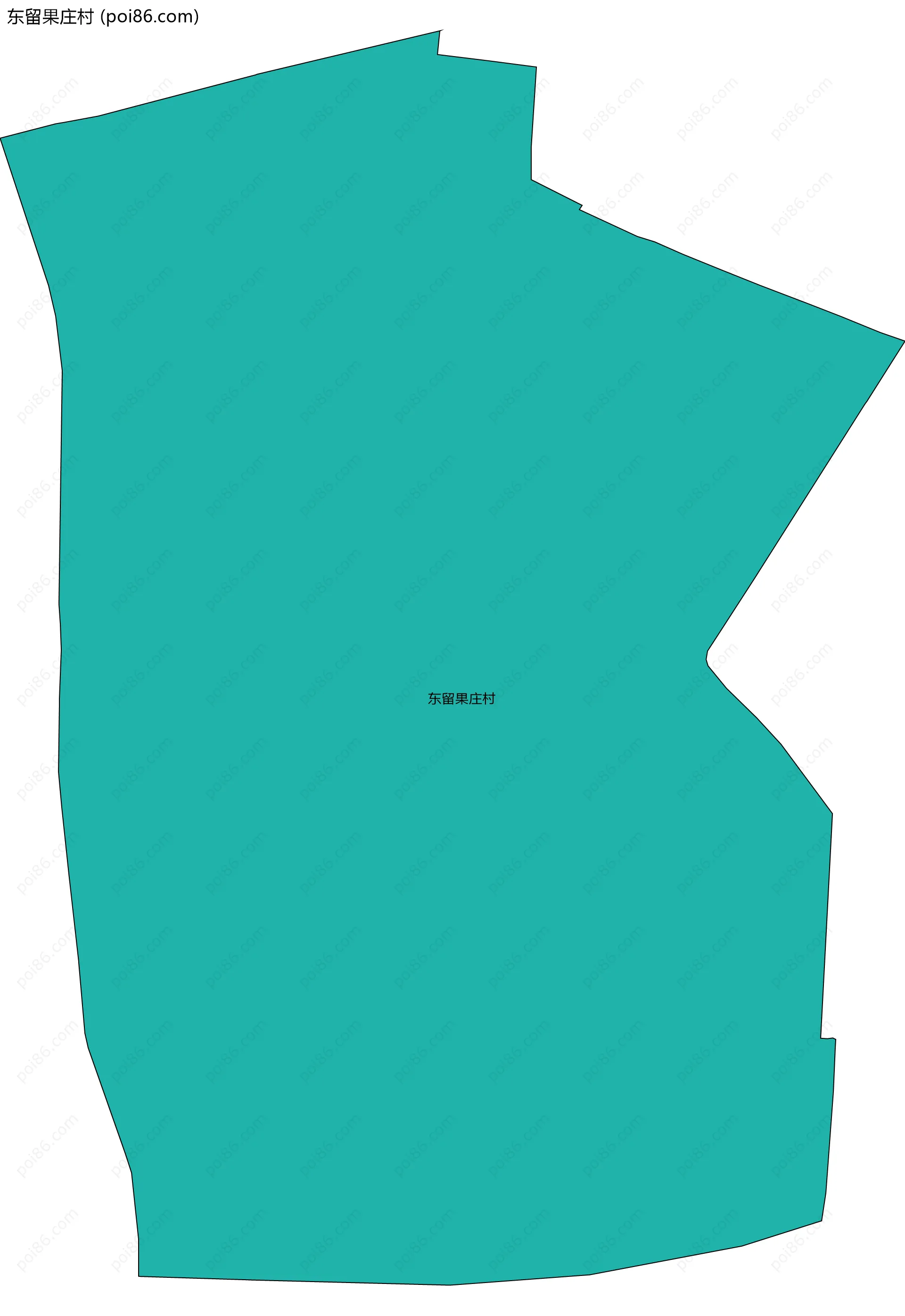 东留果庄村边界地图