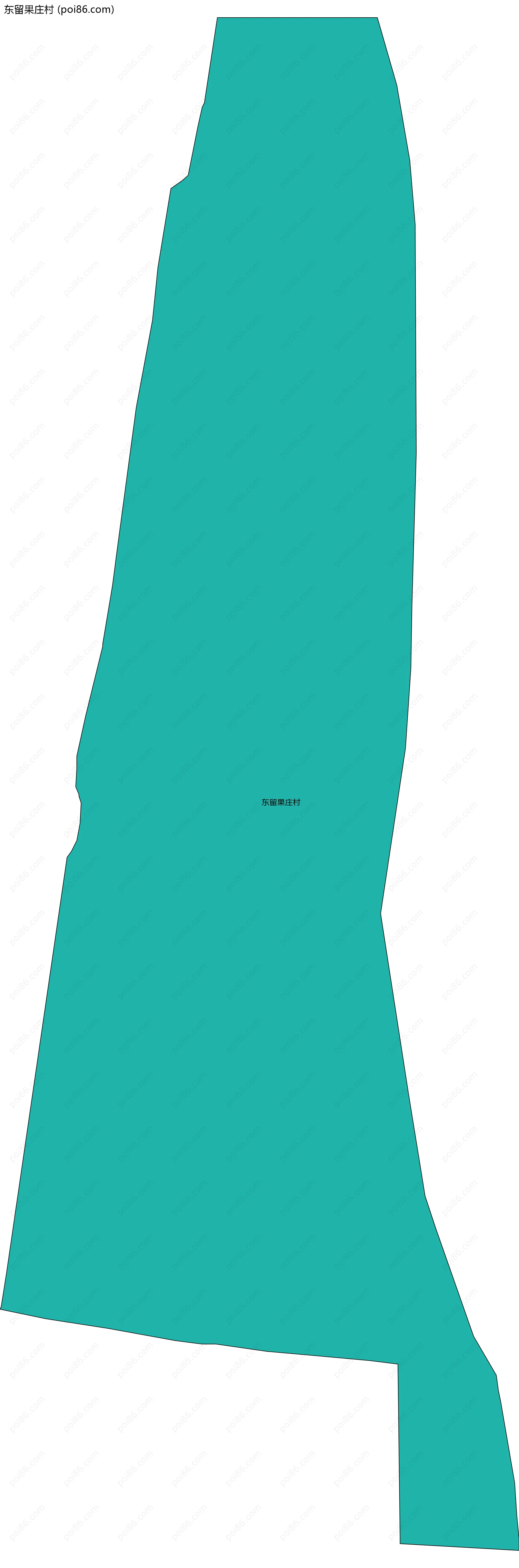 东留果庄村边界地图