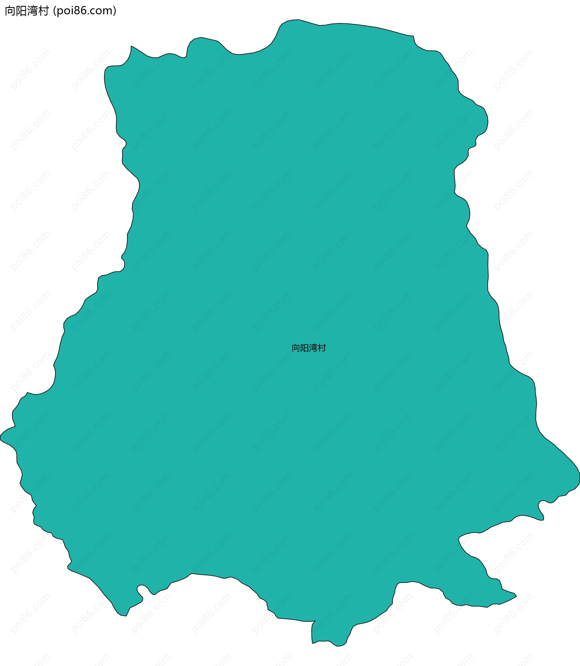 向阳湾村边界地图