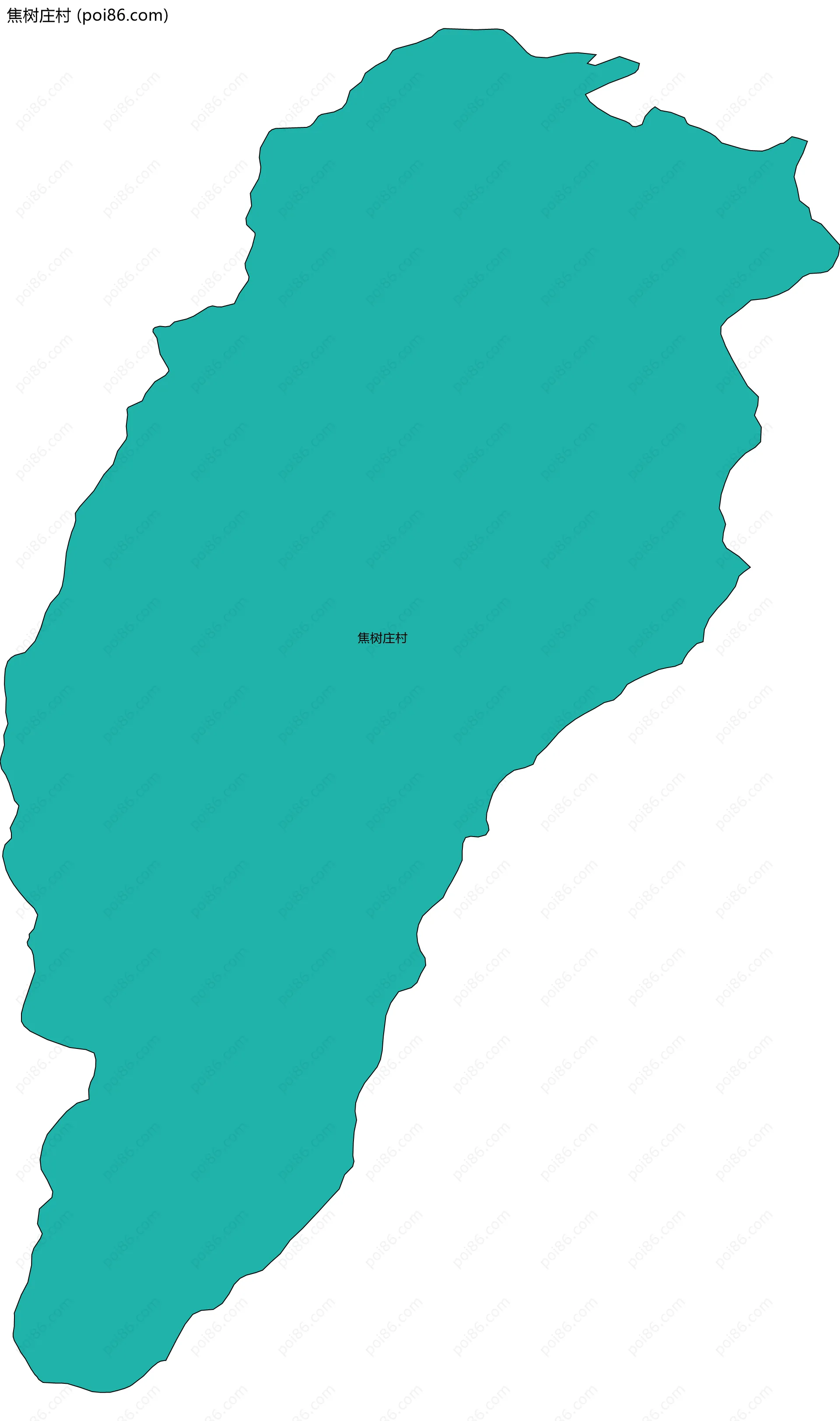 焦树庄村边界地图