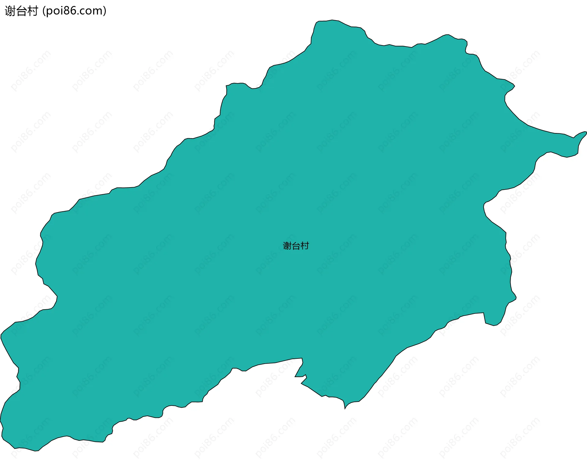 谢台村边界地图
