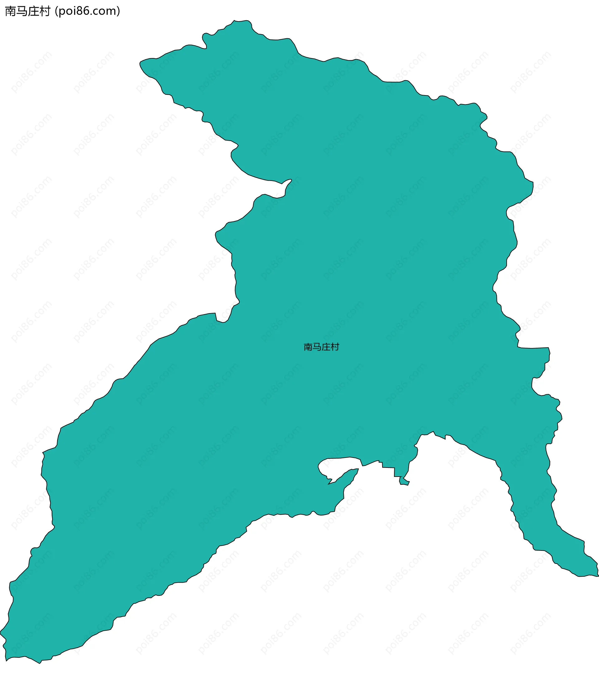 南马庄村边界地图