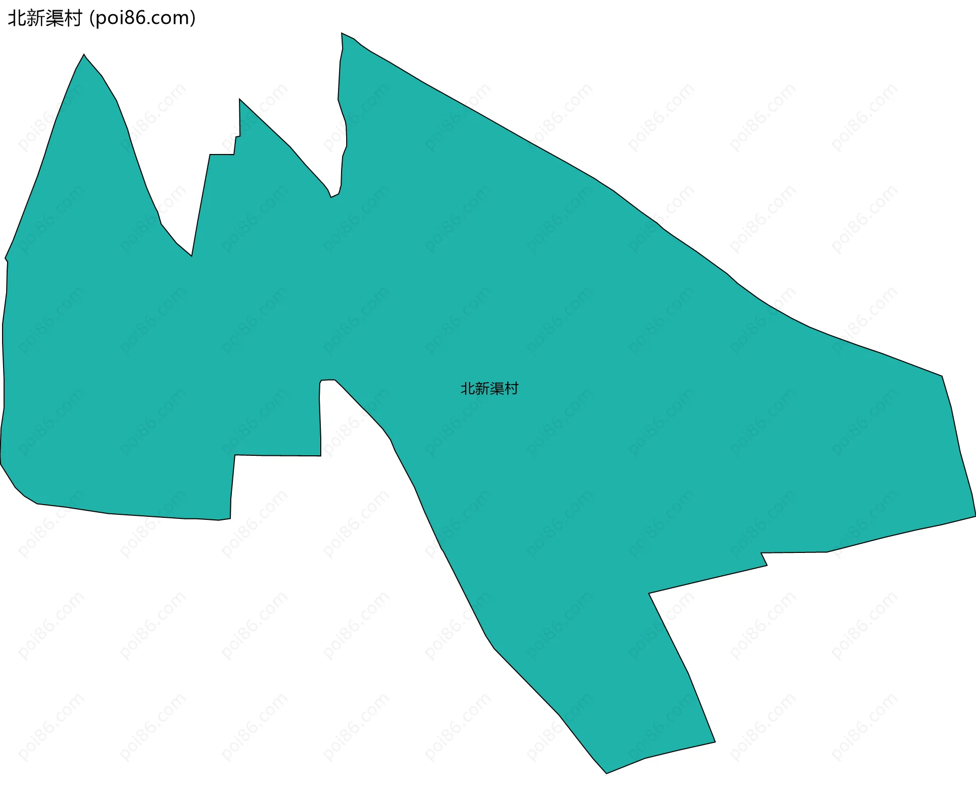 北新渠村边界地图