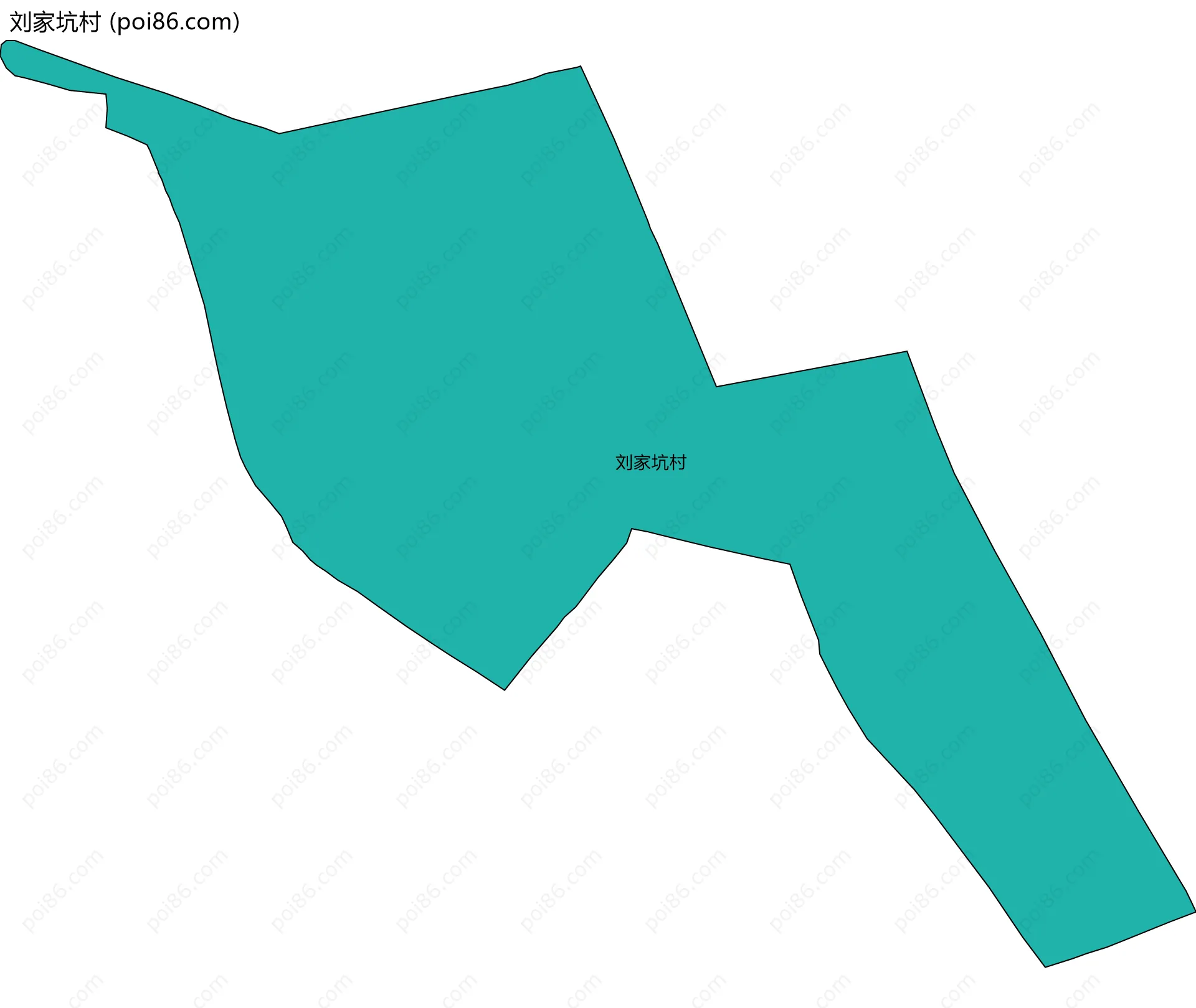 刘家坑村边界地图