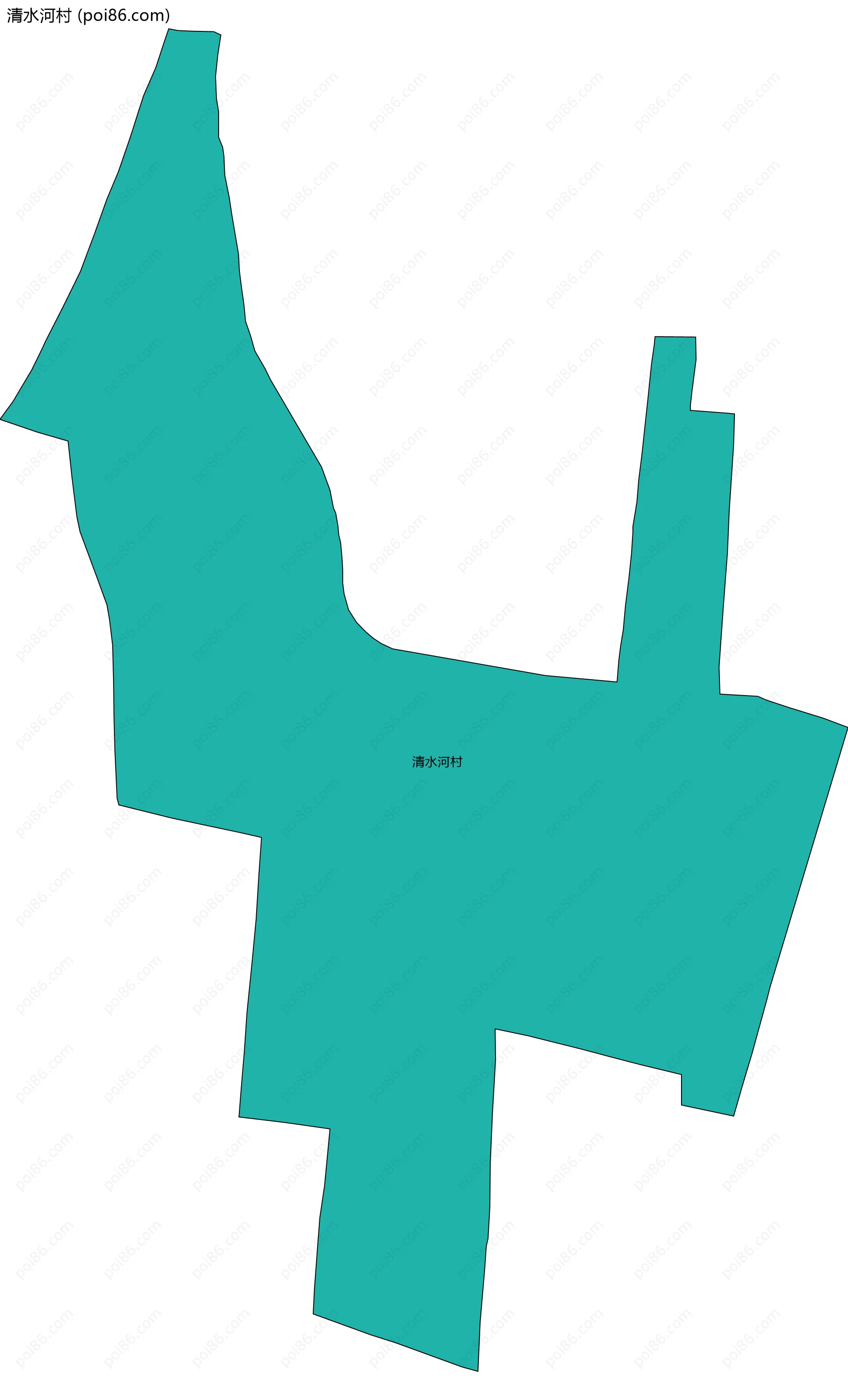 清水河村边界地图