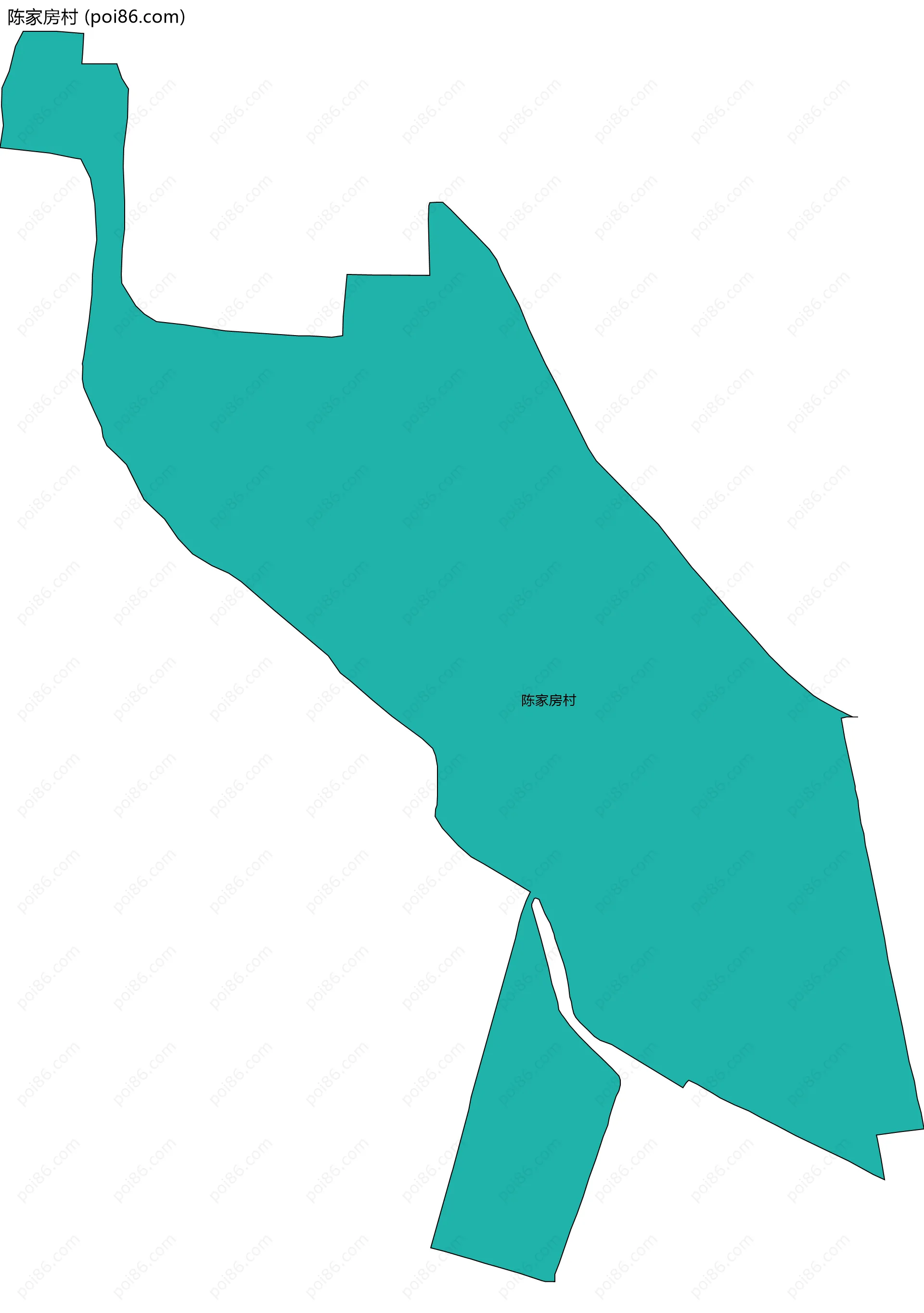 陈家房村边界地图