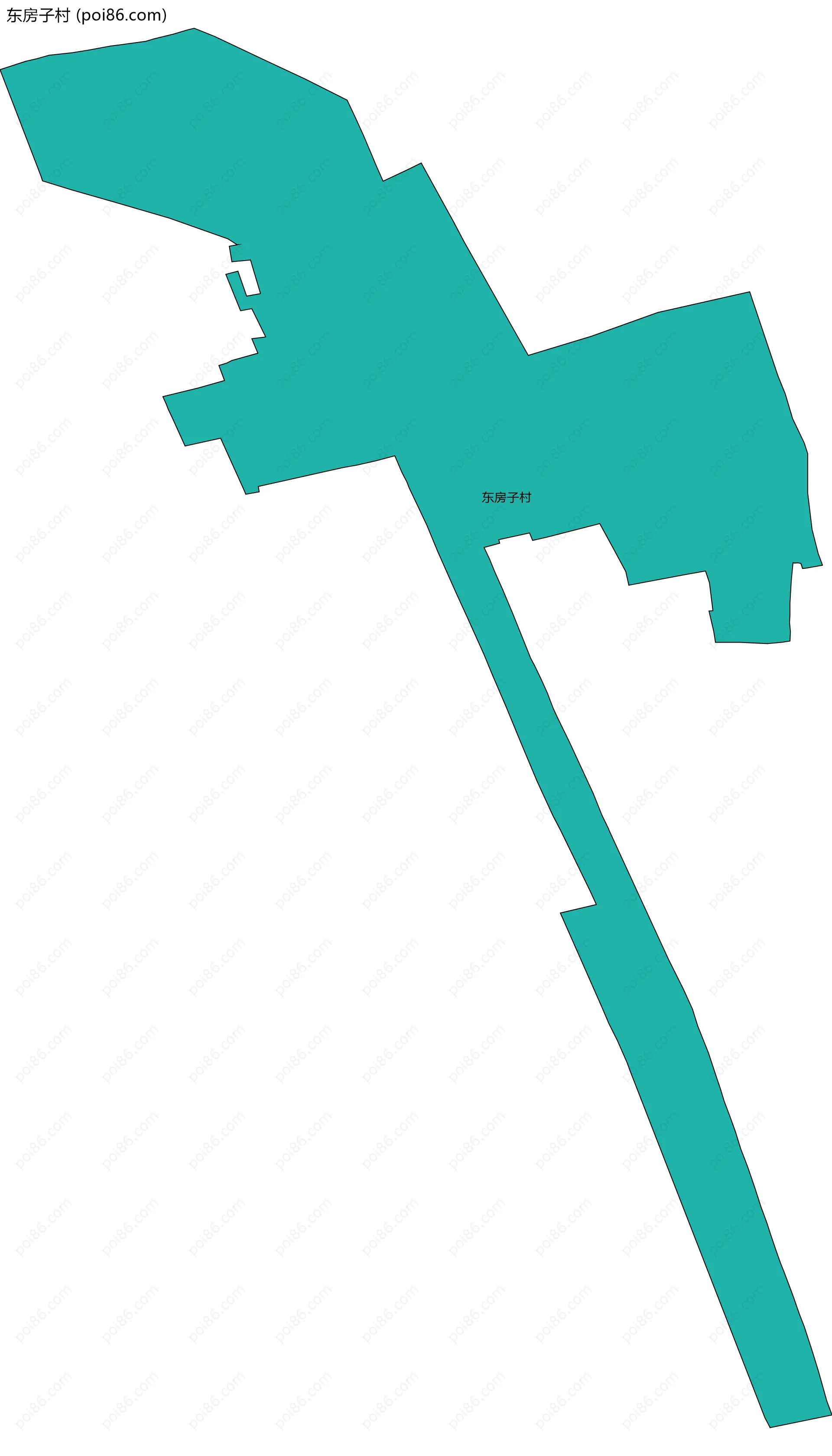 东房子村边界地图