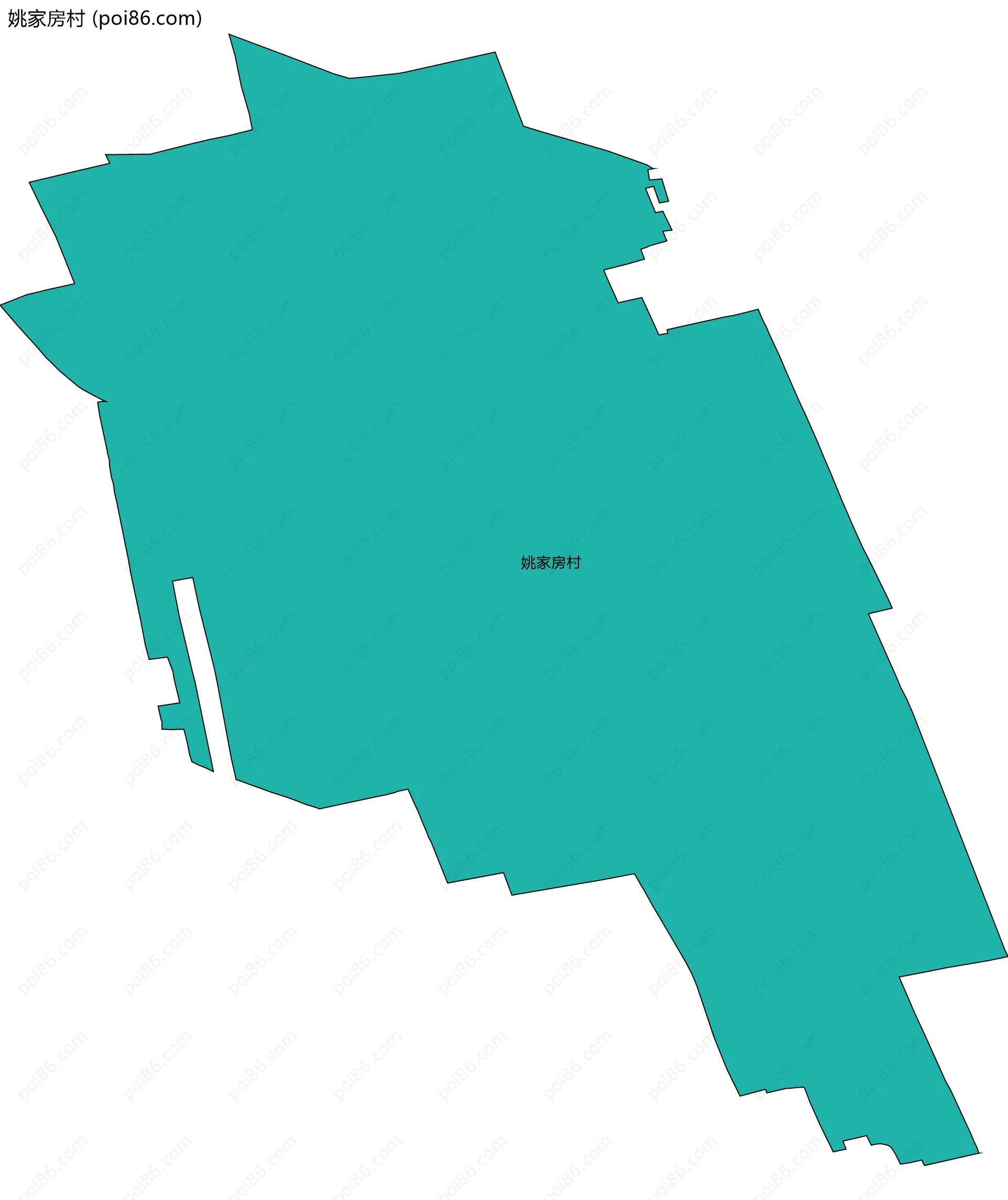 姚家房村边界地图