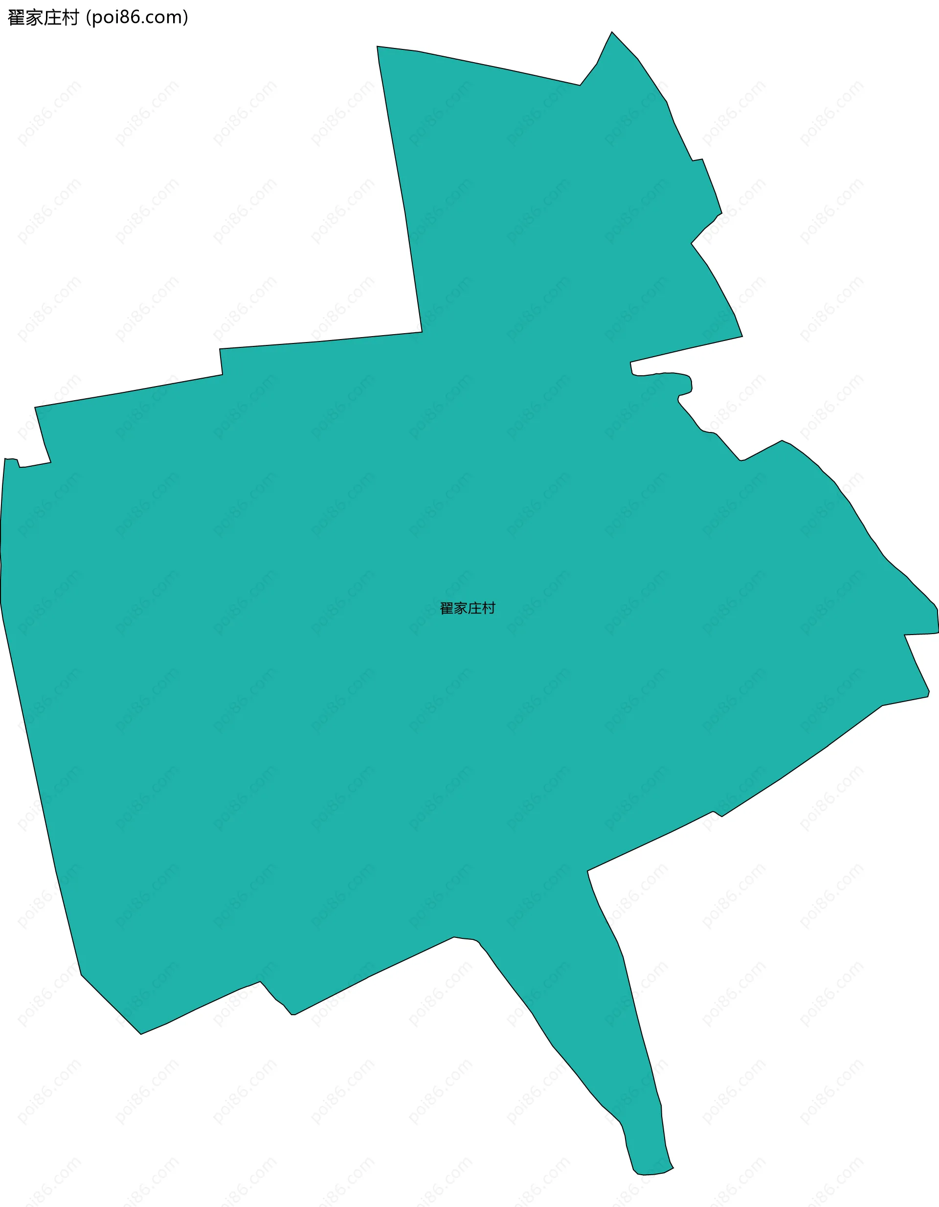 翟家庄村边界地图