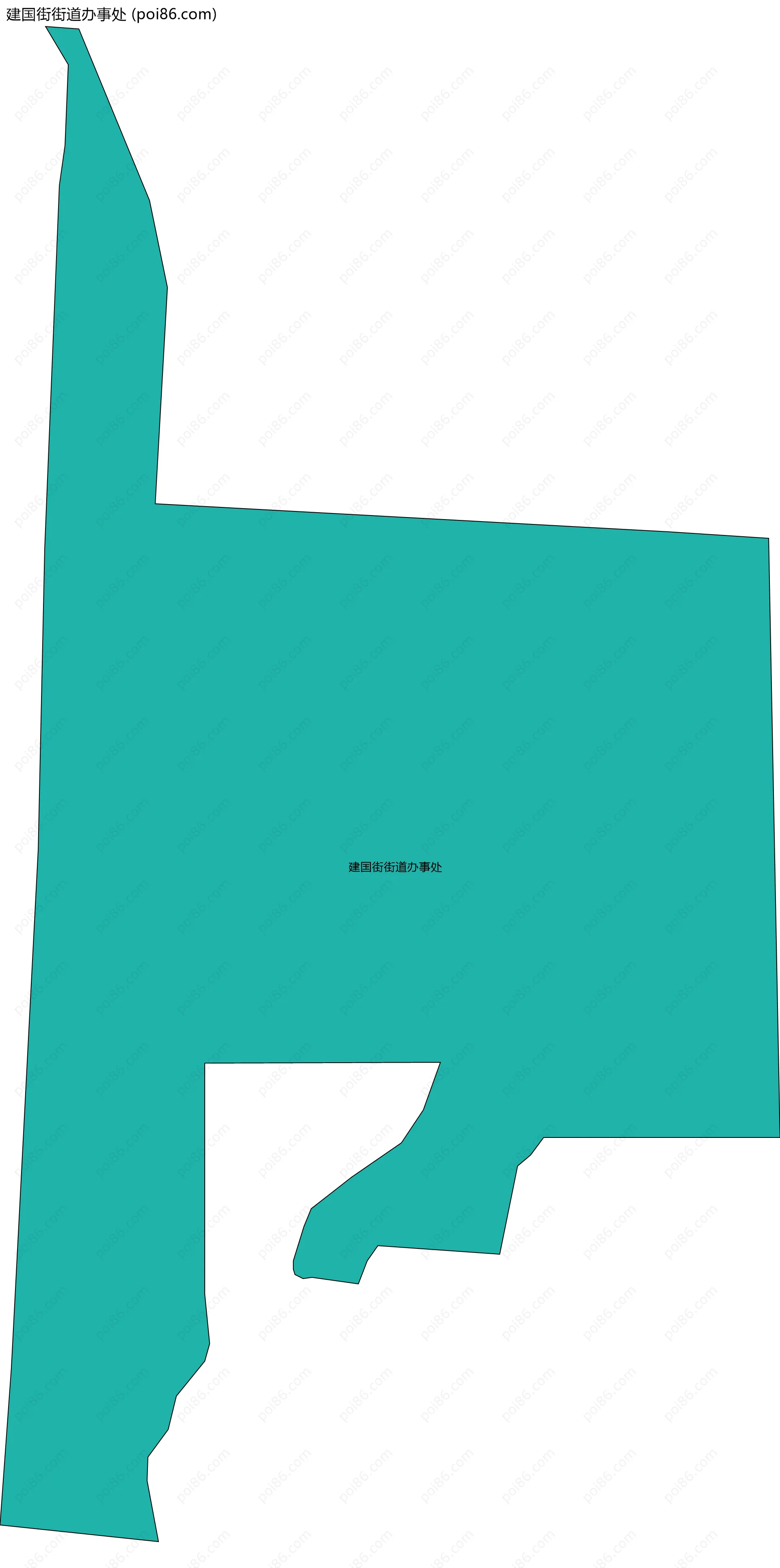 建国街街道办事处边界地图