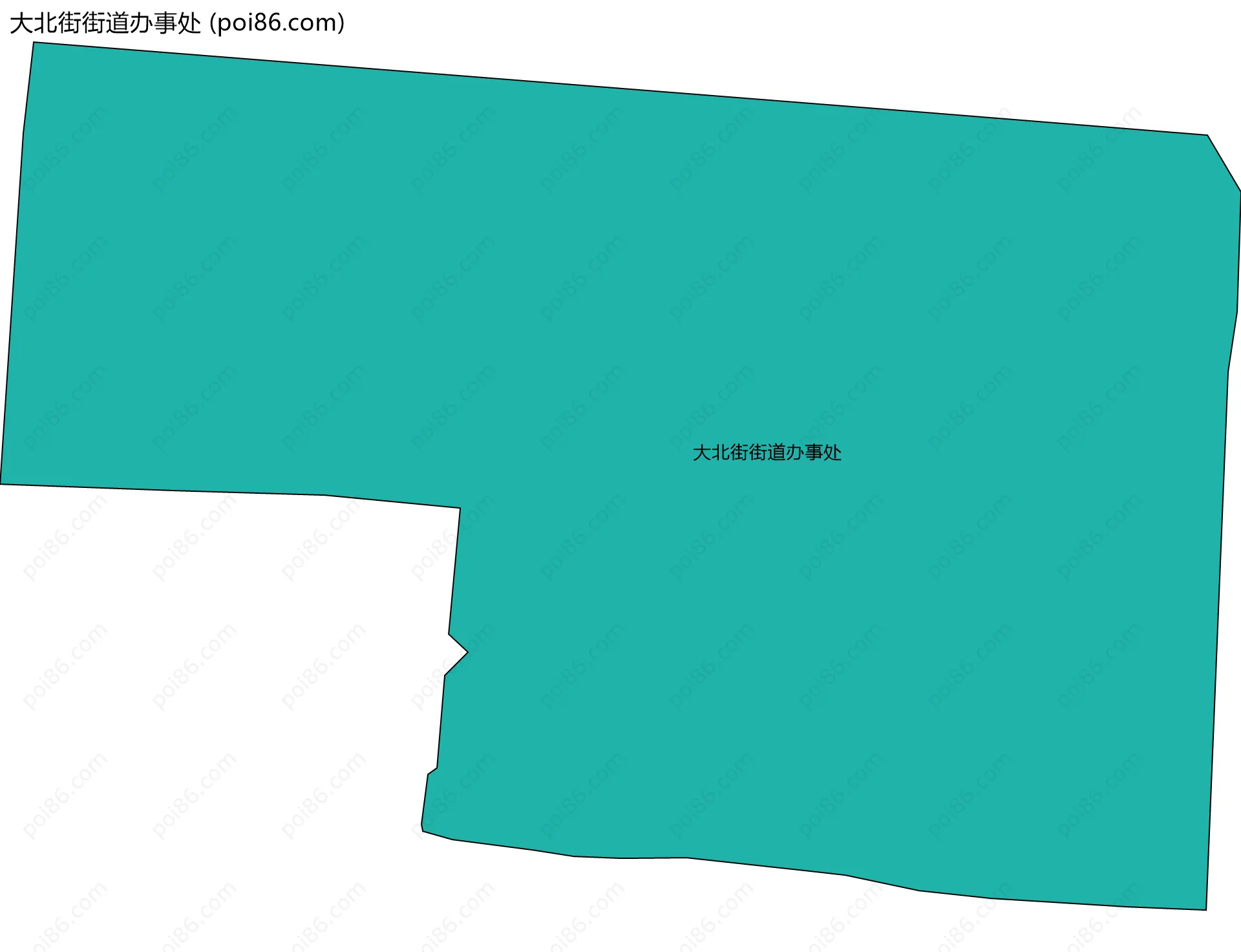 大北街街道办事处边界地图