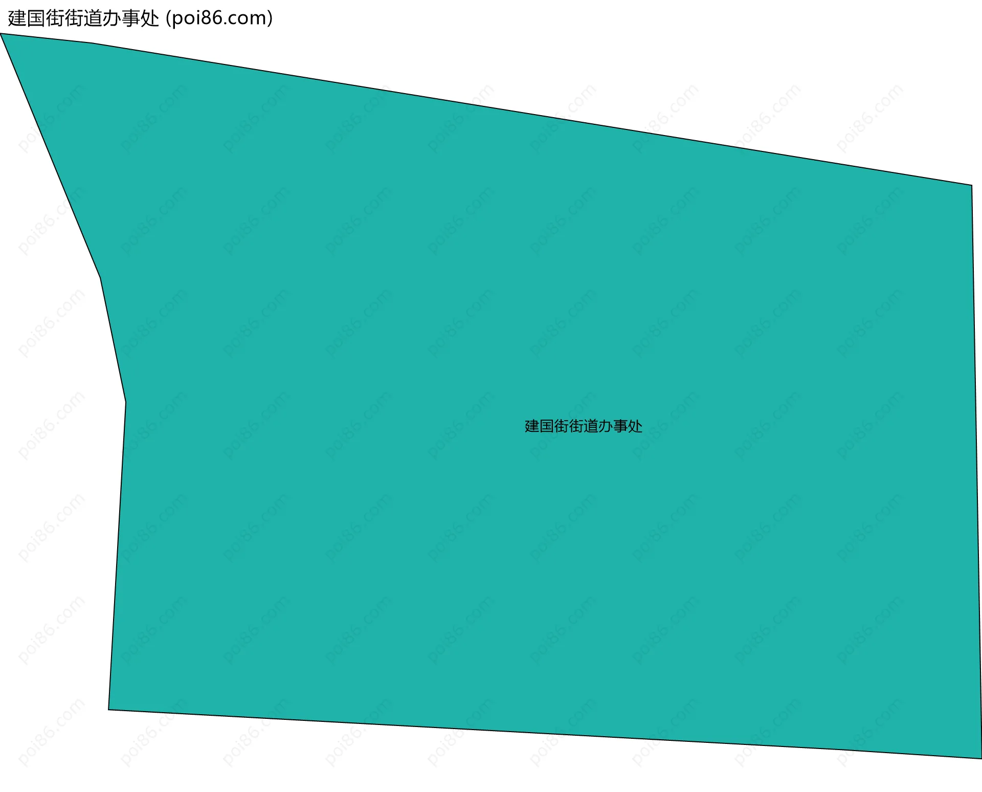 建国街街道办事处边界地图