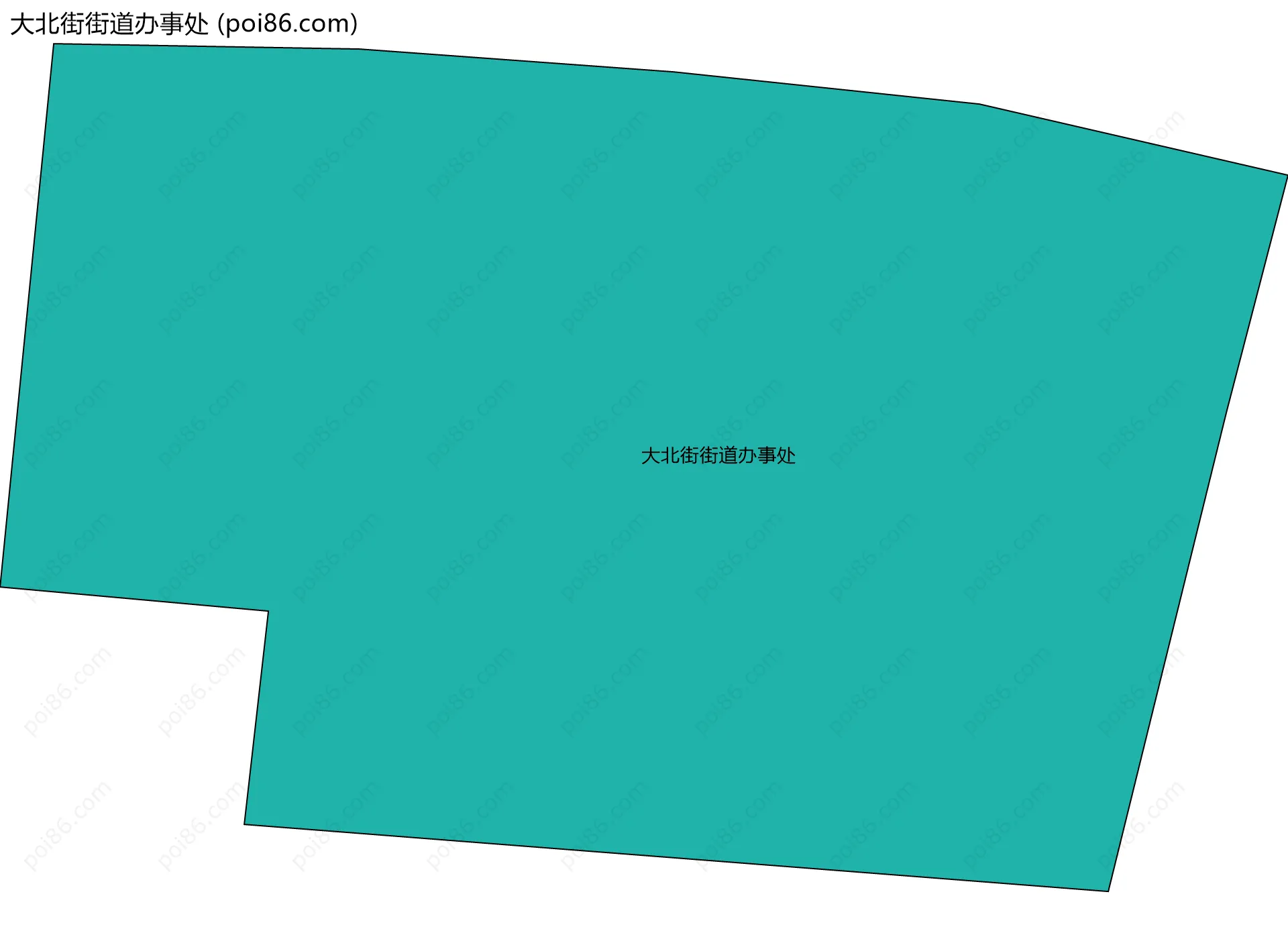 大北街街道办事处边界地图