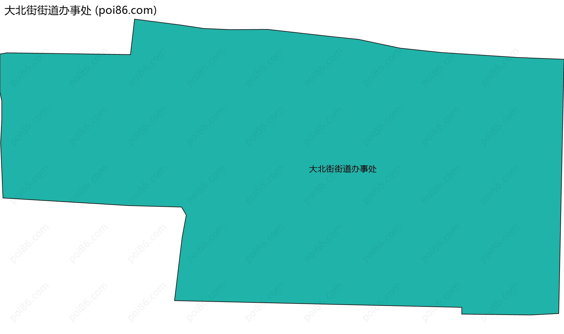 大北街街道办事处边界地图