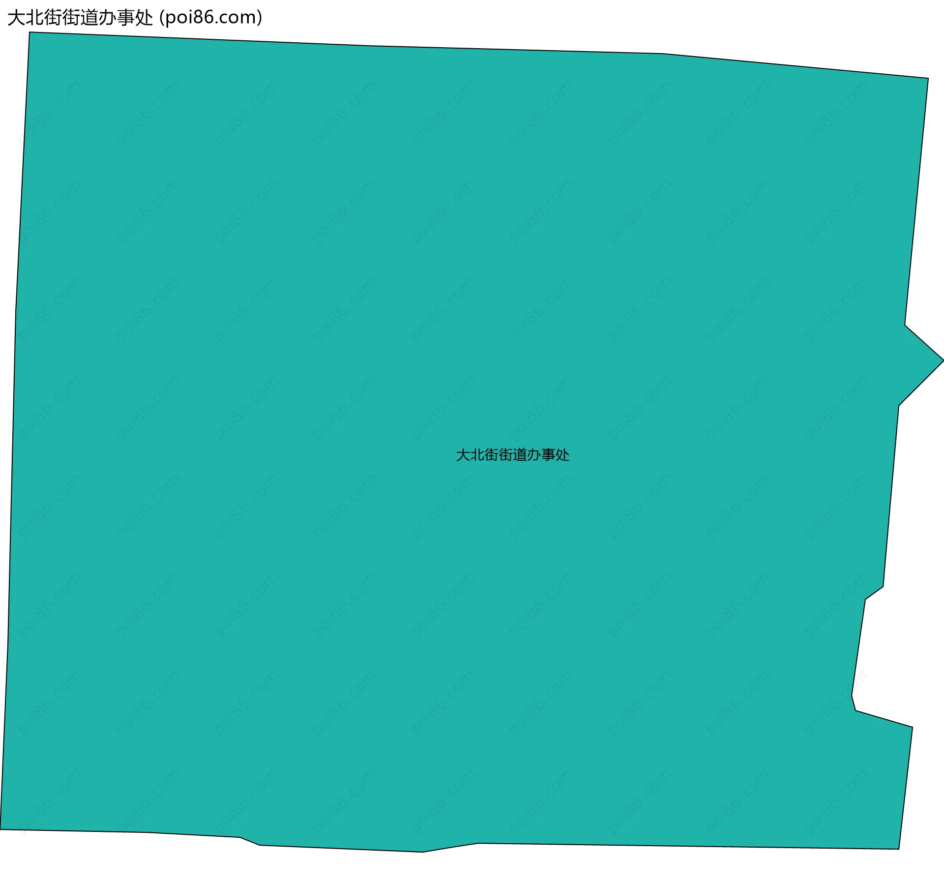 大北街街道办事处边界地图