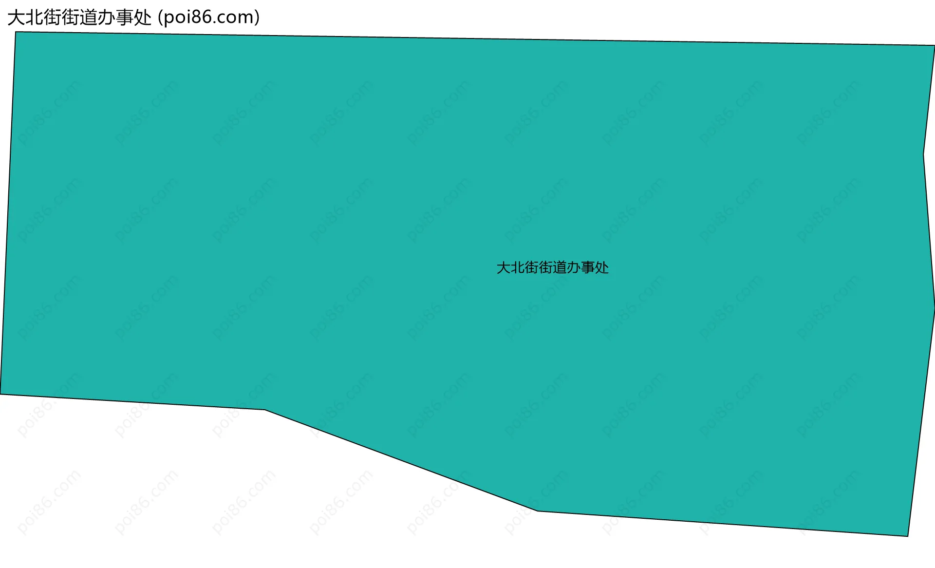 大北街街道办事处边界地图