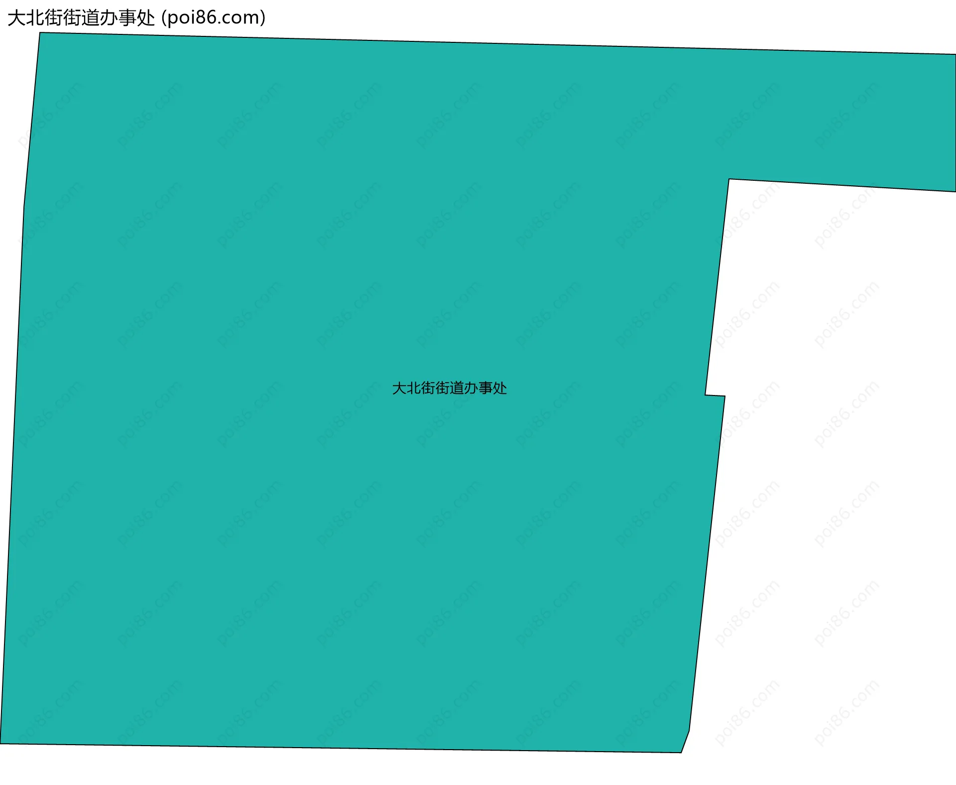 大北街街道办事处边界地图