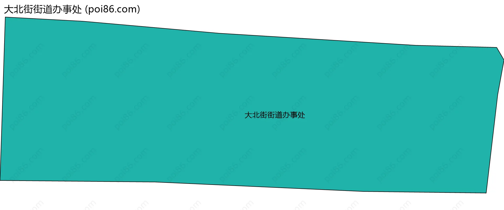 大北街街道办事处边界地图