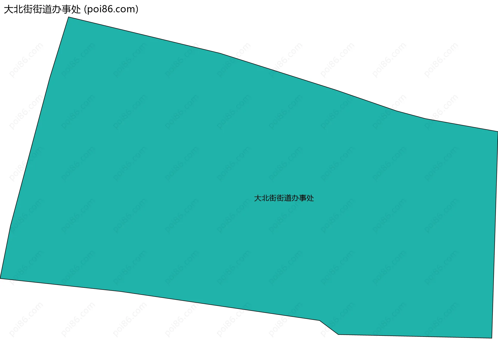 大北街街道办事处边界地图