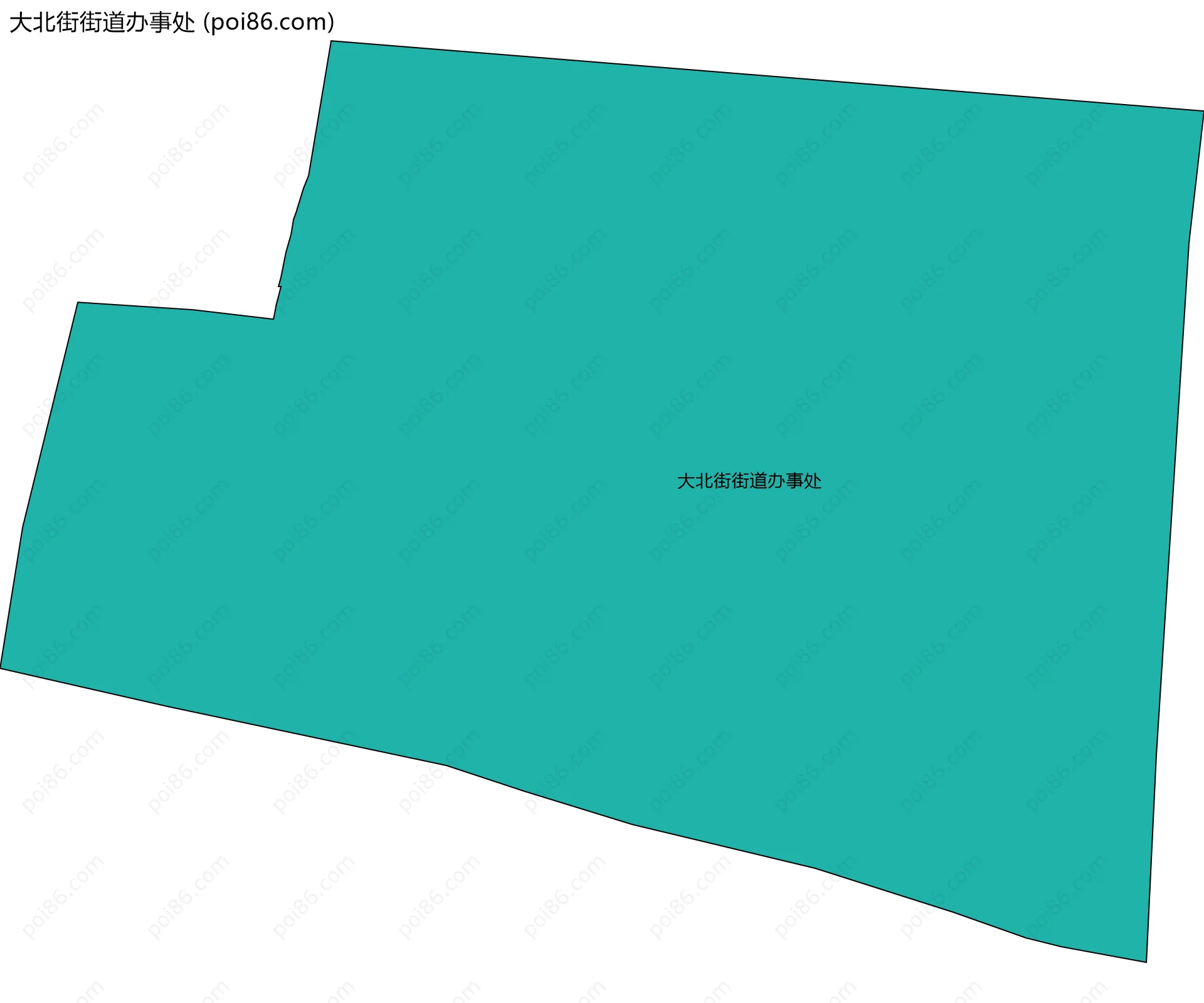 大北街街道办事处边界地图