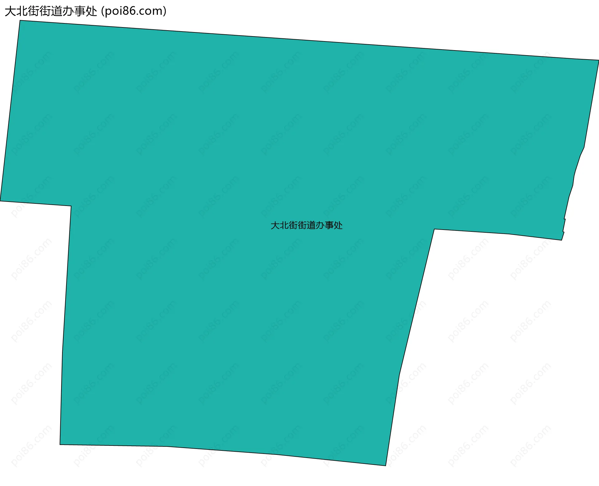 大北街街道办事处边界地图